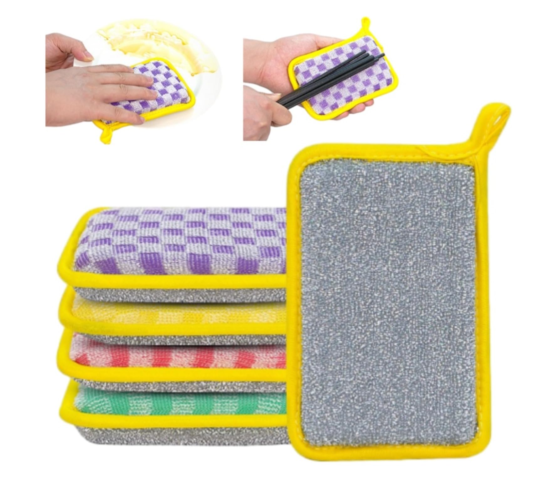 Washing up Sponge, Double Sided Kitchen Dishcloth, Multi-Purpose Absorbent Sponge, Bowl Dish Cleaning Pad Scrubber,Kitchen Dishwashing Cleaning Tool