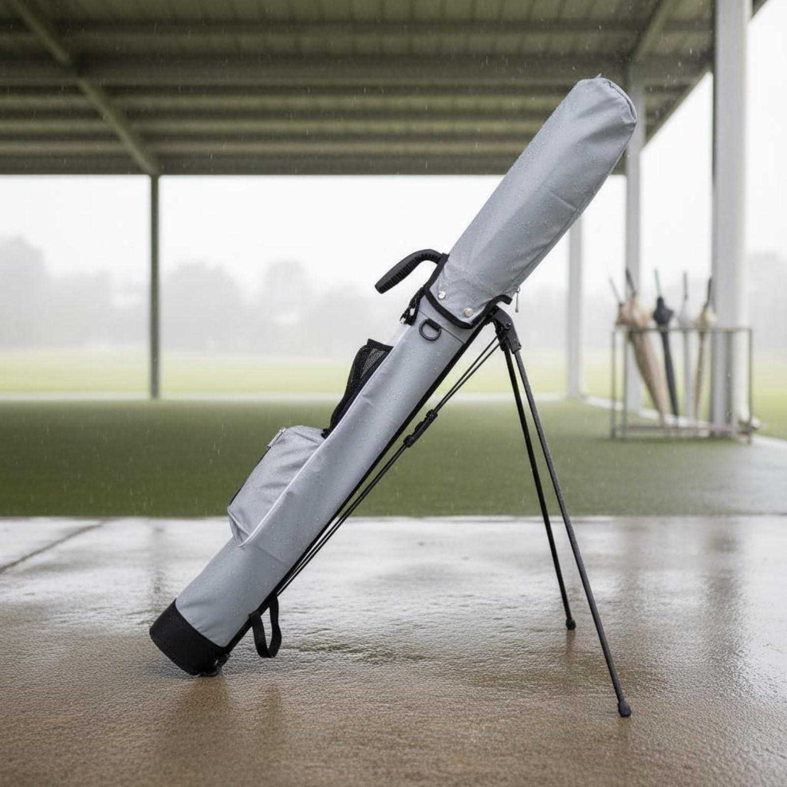 Amagogo Golf Ausrüstungsständer Golftasche Tragebag Standtasche Schlägertasche Ausrüstungstasche mit Klappbarem Ständer Und Wasserabweisendem Nylongewebe für