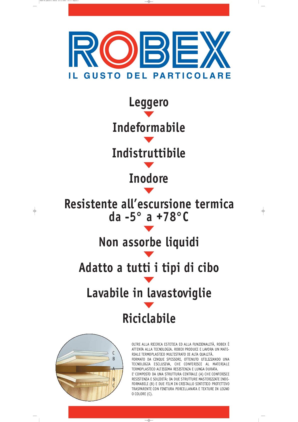 Robex 3 Apperò, Vassoio aperitivo con 6 contenitori in Porcellana, Legno
