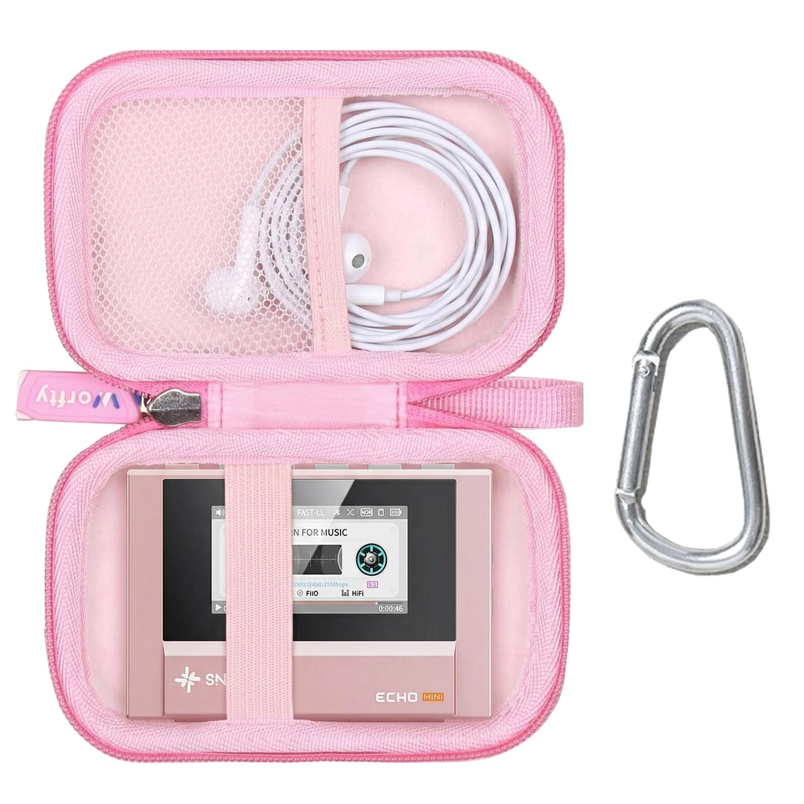 Carrying Case for SnowSky/FiiO Echo MINI/HiFi Walker H2/ Surfans F20/ MECHEN M30 HiFi MP3 Music Player(Case Only) (Pink)