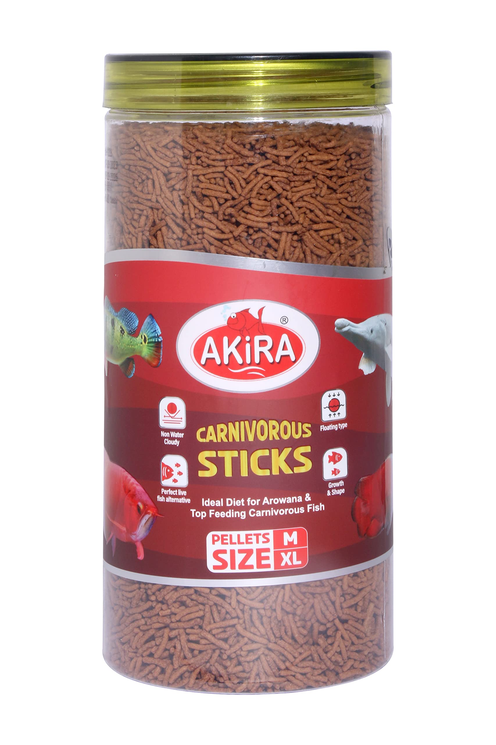 Akira Carnivorous Sticks- 1000ML,Protein: 45% (Ideal Diet for AROWANA & TOP Feeding Carnivorous Fish) (B0C28F73H4) Amazon Price History, Amazon Price Tracker