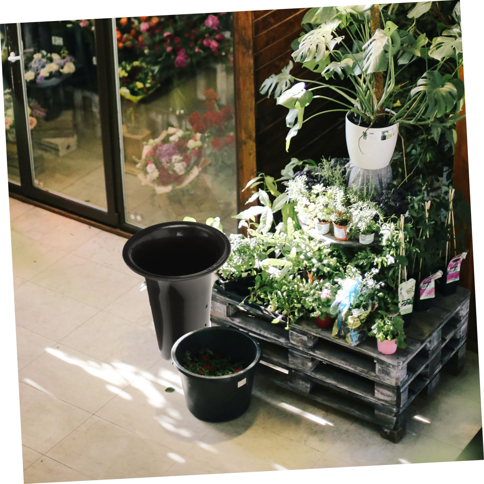 Pots de Fleurs en Plastique Noir Contrôle des Racines pour Orchidées 10pcs Design Simple et Pratique Adaptés aux Plantes D'intérieur et Usage Domestique