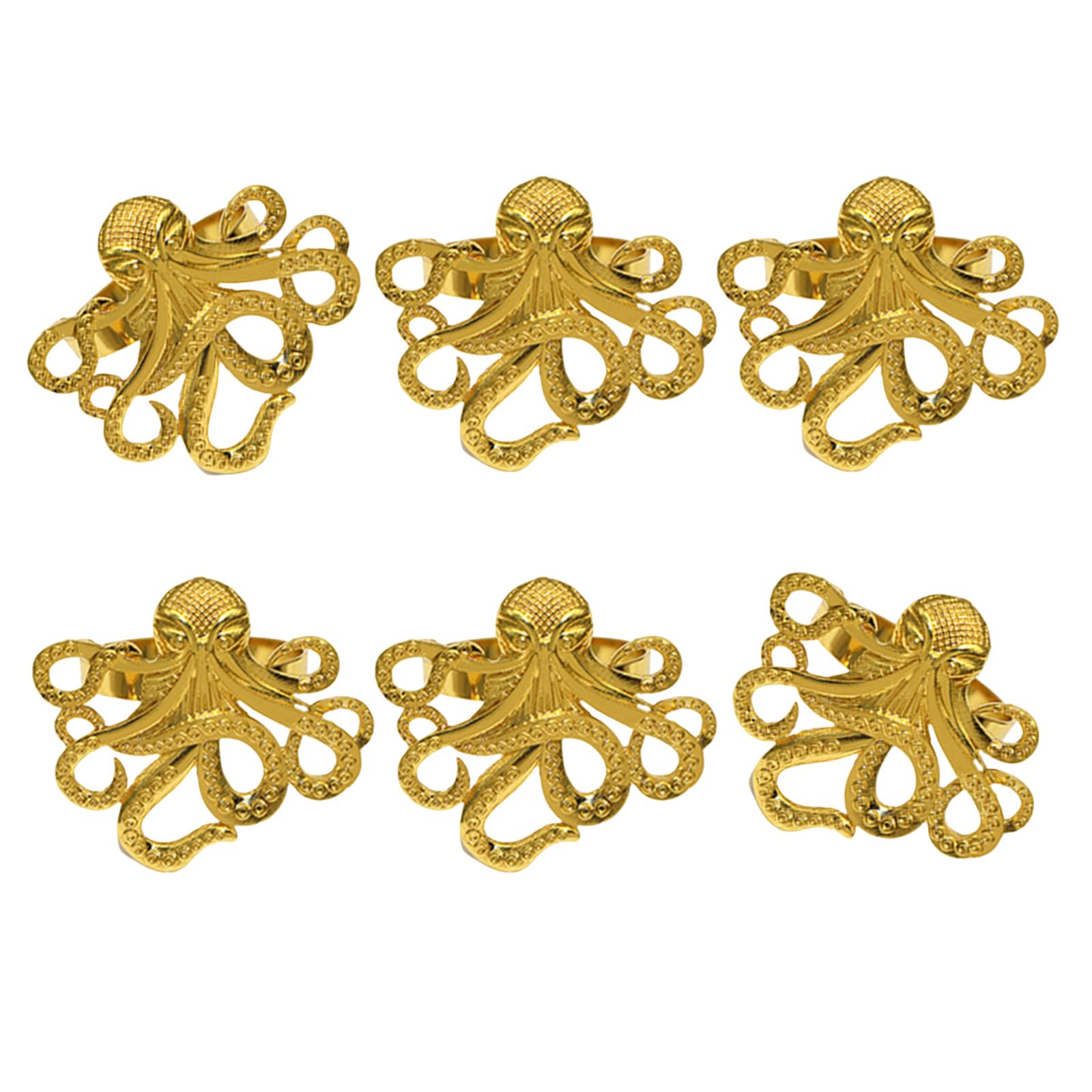 Recyclable Metal Napkin Circlets Highlighting Cowrie Echinoderm Theme Coastal Dinnerware for Modern Kitchens Coastal Residence Dining Deck