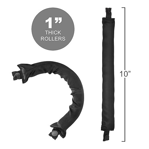 Miniatura 7 de Jenny Capp - 6 rodillos de satén para el cabello de 1 pulgada de grosor, accesorios súper suaves para mujeres, promueven rizos saludables y evitan