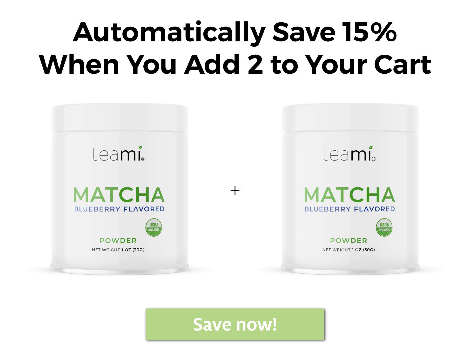Teami Matcha Green Tea Powder - with Real Blueberry - Ceremonial Grade USDA Organic - Best for Lattes — view 4