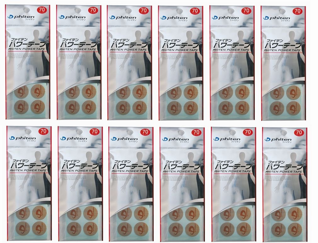Amazon.co.jp: ファイテン(phiten) パワーテープ 70マーク x12個セット