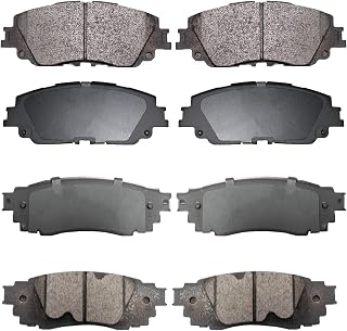 Replacement for Front and Rear Ceramic Disc Brake Pad Set 18-22 Toyota Camry Hybrid/XLE/XSE 19-22 Rav4 Lexus ES350 ES250 UX200 UX250h(D1879+D2076)