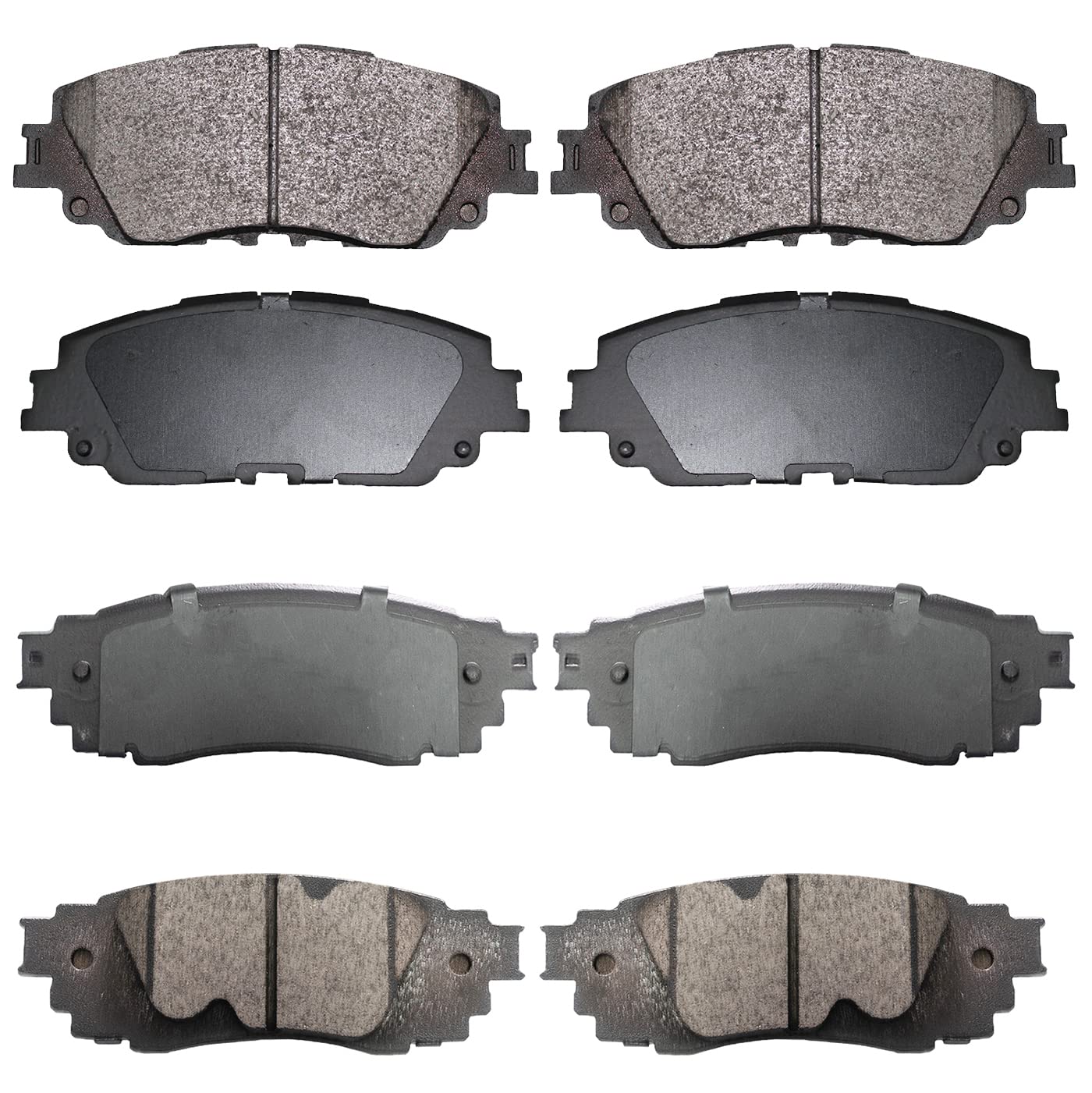 EXPPOWER Replacement for Front and Rear Ceramic Disc Brake Pad Set 18-22 Toyota Camry Hybrid/XLE/XSE 19-22 Rav4 Lexus ES350 ES250 UX200 UX250h（D1879+