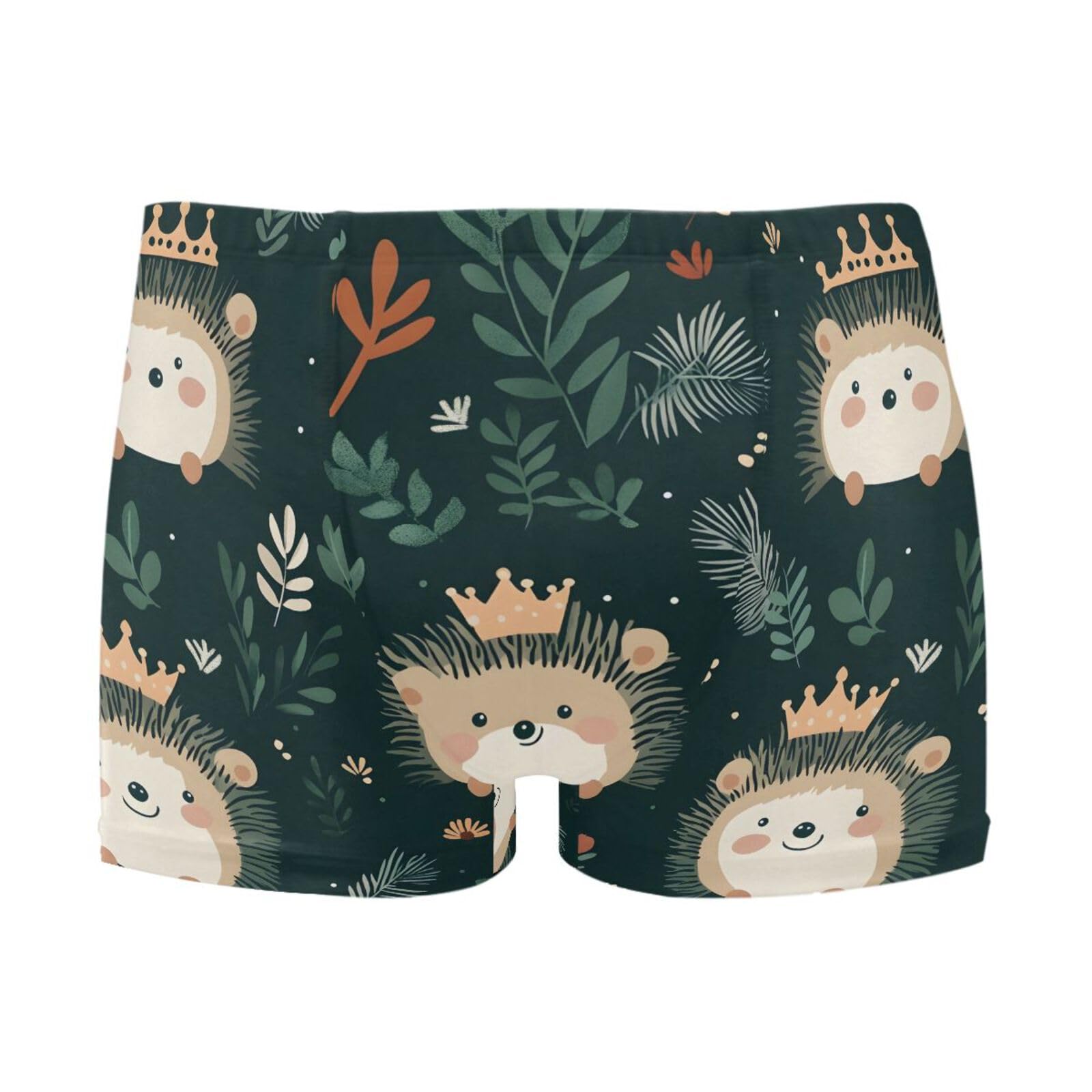 UMIRIKO Cute Hedgehog Crown Mens Swim Trunks Swimwear Bathing Suit Swim Brief Square Leg Board Short S-3XL 202b9132