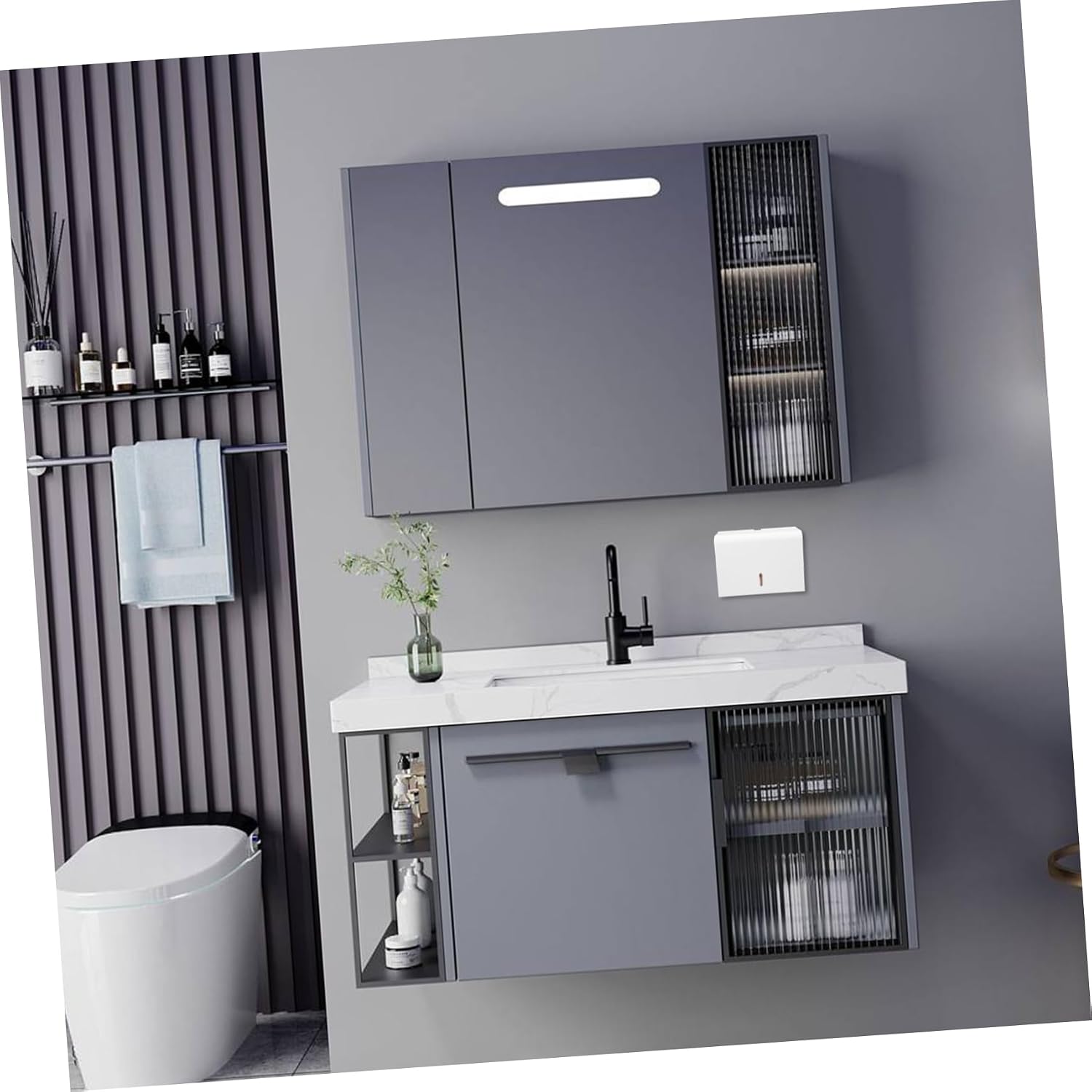 Kitchen Towel Dispenser Hand Paper Towel Holder Wall-Mounted Bathroom Paper Box