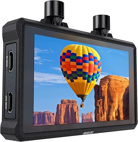 Hollyland Mars M1 - Transmisor inalámbrico mejorado y receptor y monitor, 3 en 1, sistema de transmisión de video inalámbrico SDIHDMI con rango Los