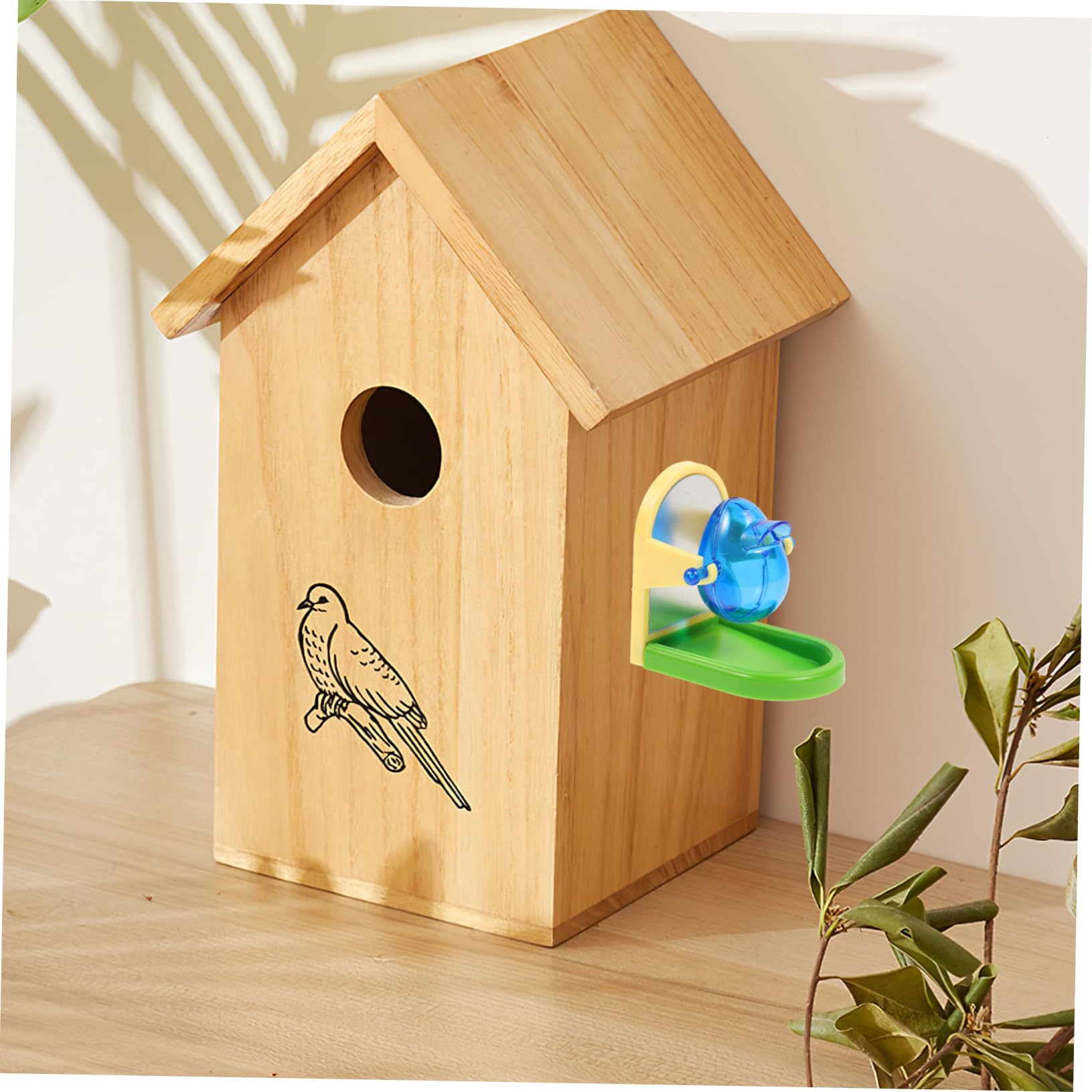 UPKOCH Juguete de Entrenamiento para Loros y Pájaros, Dispensador de Comida Resistente de Metal y Plástico, Adecuado para Entretenimiento y Desarrollo de Inteligencia Color Aleatorio