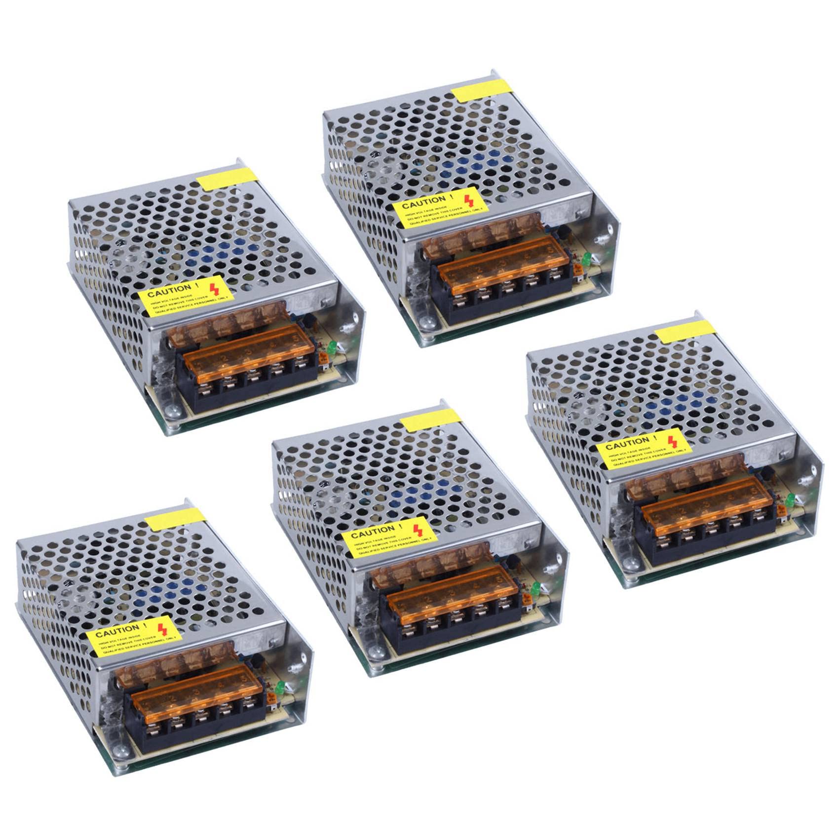 Transformador de corriente 24V y 48W para eliminar parpadeos en cinco tiras de luces LED