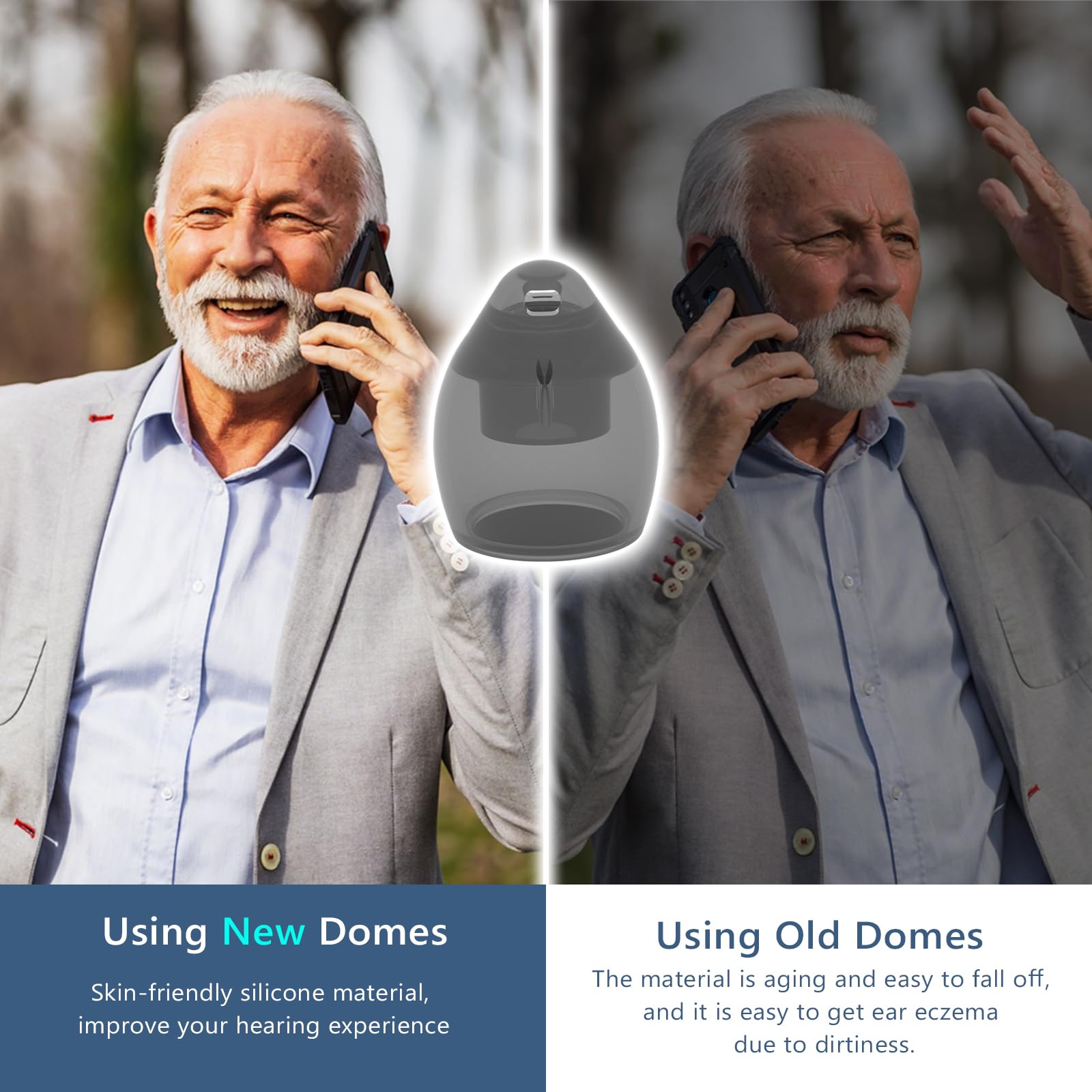 Phonak - Juego de 20 cúpulas ventiladas para audífonos 4.0, tamaño pequeño (0.27 pulgadas = 7.5 mm), accesorios para audífonos, domos para audífonos Phonak Audeo Marvel Paradise Lumity