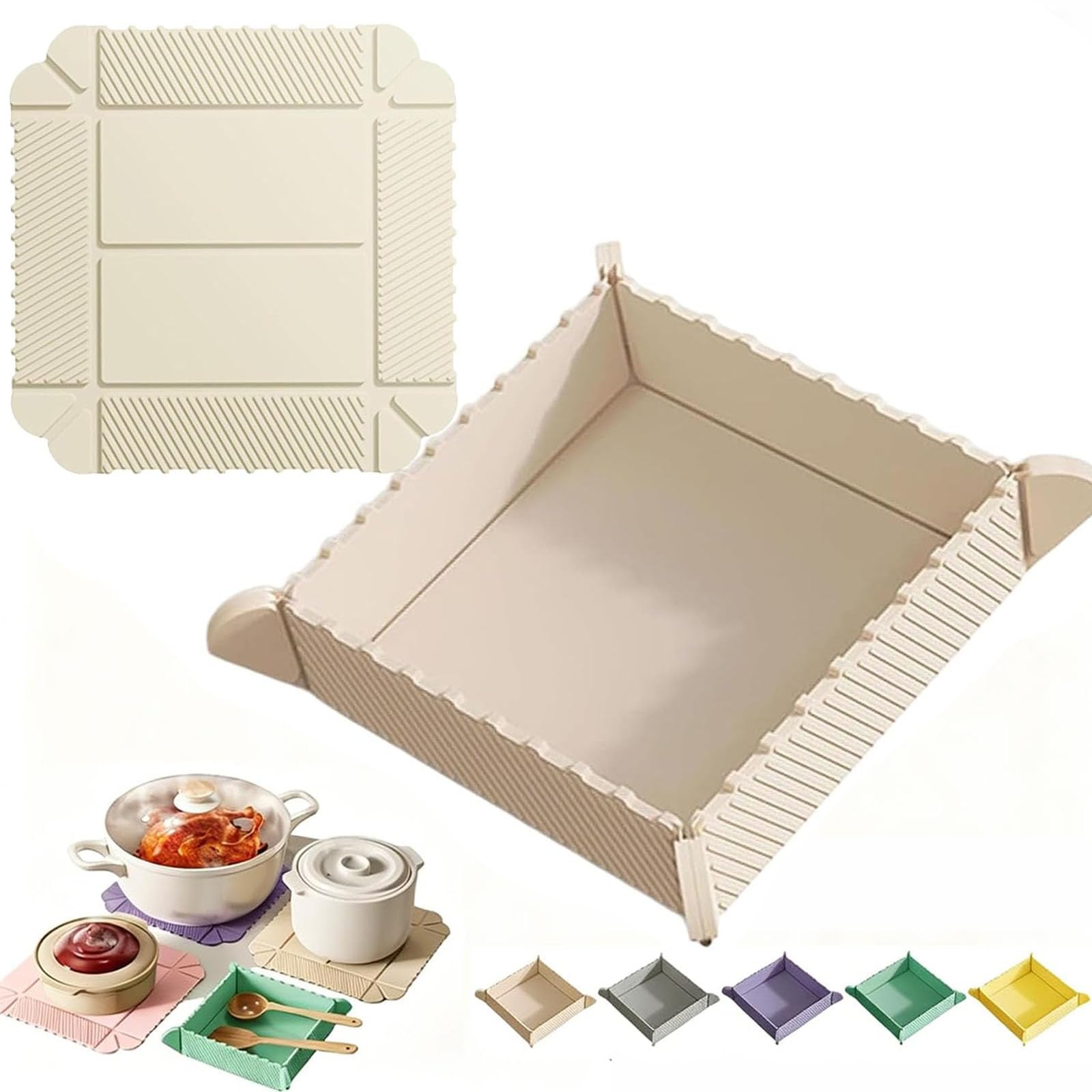 Bandeja para servir de silicona impermeable en cenas y barbacoas familiares