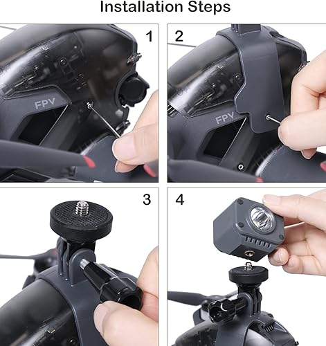 Miniatura 6 de Anbee Soporte de transporte para cámara de acción con adaptador de montaje de trípode y adaptador de tornillo de 1/4" compatible con DJI FPV Drone