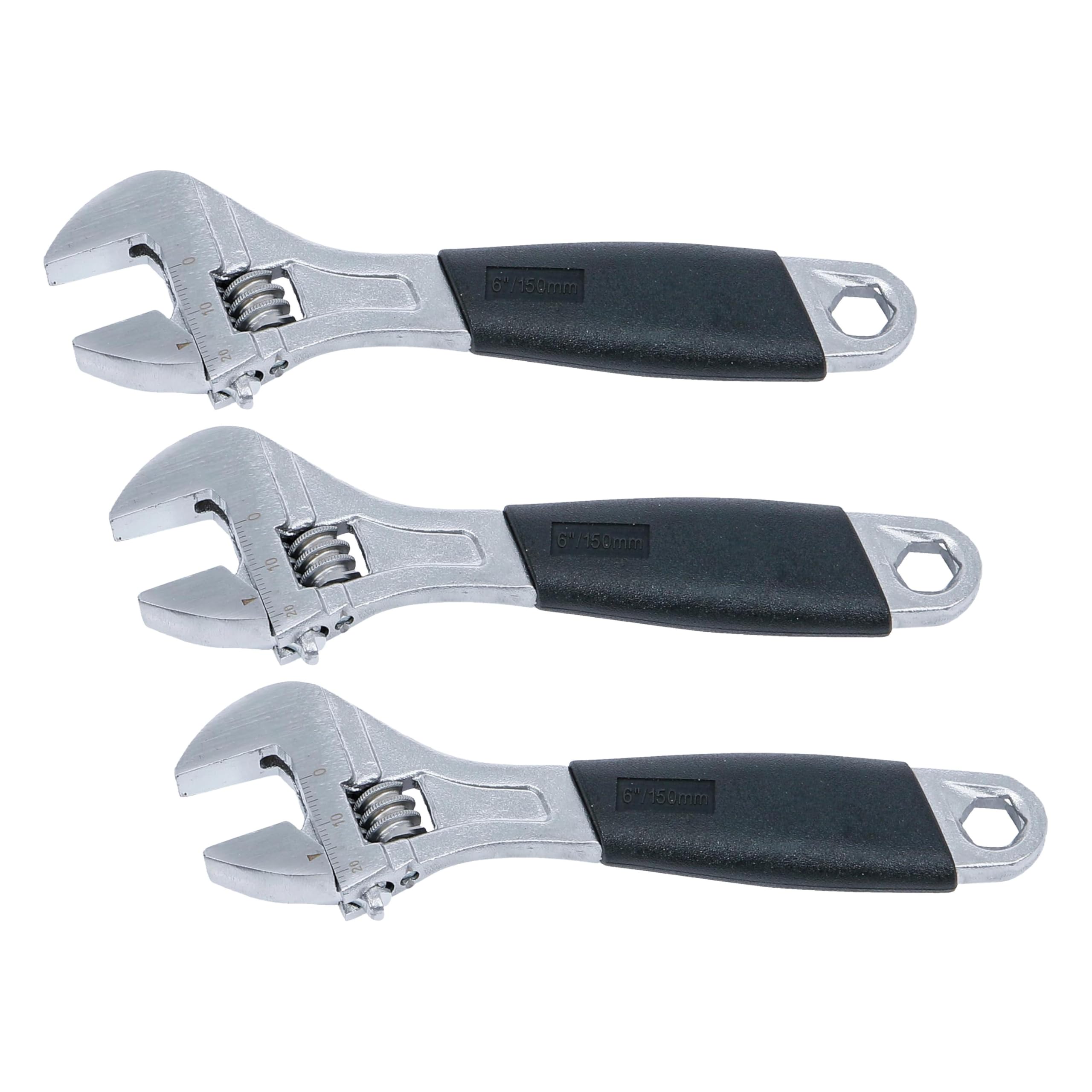 Clé à molette 20 mm BGS 1440 outillage de serrage à molette plastique x3