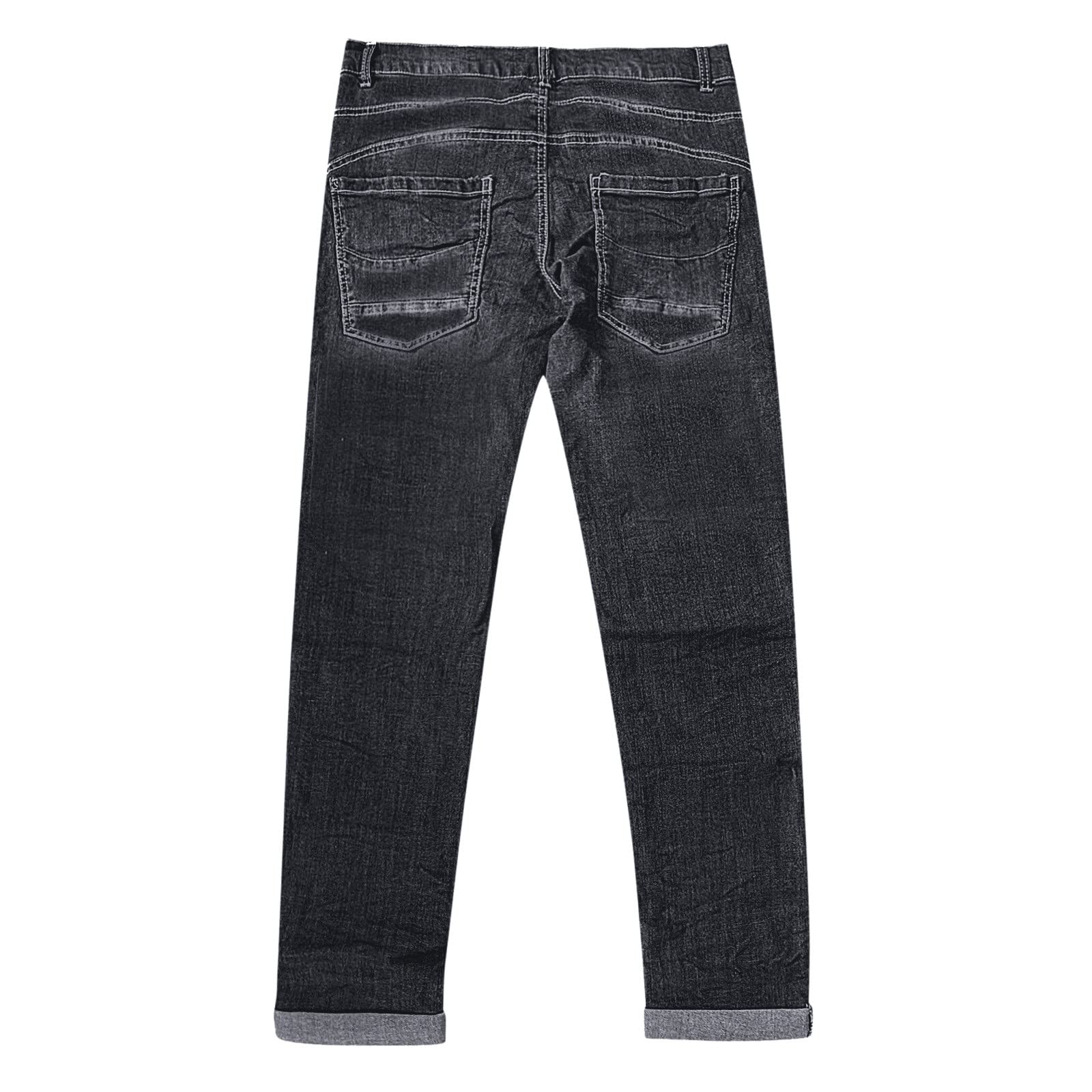 Pantalones de Trabajo Mujer, Pantalon Chandal Mujer,Vaqueros de y Holgados con Cintura Pulida y Lavado de Urbana Pantalón