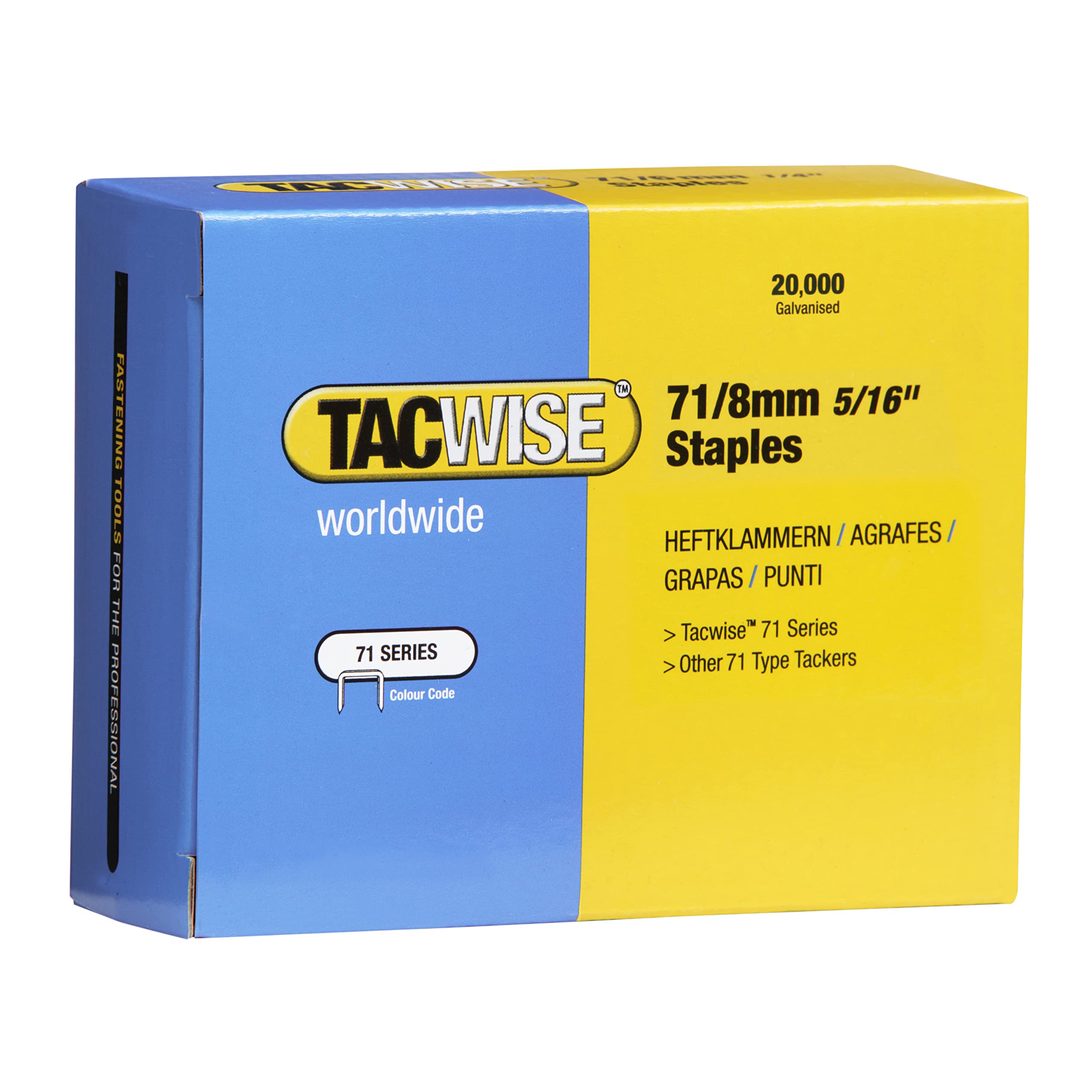 Tacwise 0368 Punti Galvanizzati per Tappezzeria Tipo 71/8 mm, Confezione da 20.000