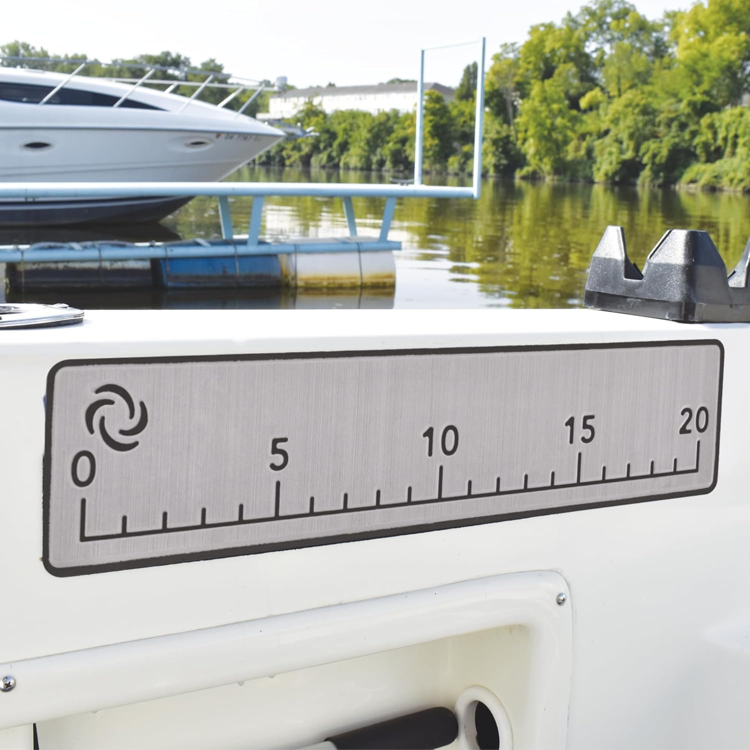 20" EVA Foam Fish Ruler with Peel & Stick Backing for Boats, Kayaks, Coolers, or Personal watercraft, Easy to Read 6mm Thick, Milled Fish Measuring Board (Gray)