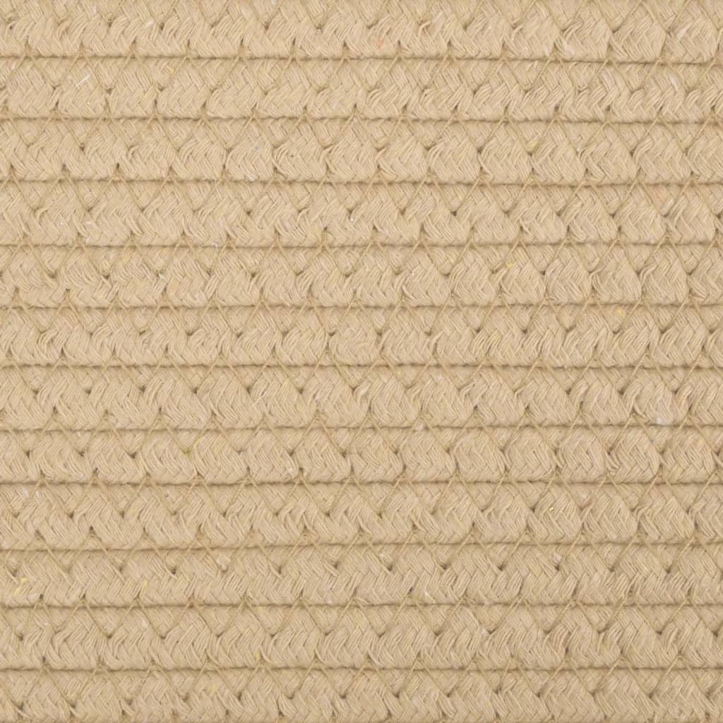 Mangloder Aufbewahrungskörbe 2 Stk. Beige und Weiß, geflochten, faltbar, Stoff Organizer aus Baumwolle, 24 x 18 cm, für Regal, Küche, Schlafzimmer, Bad, Wohnzimmer, Boho Deko