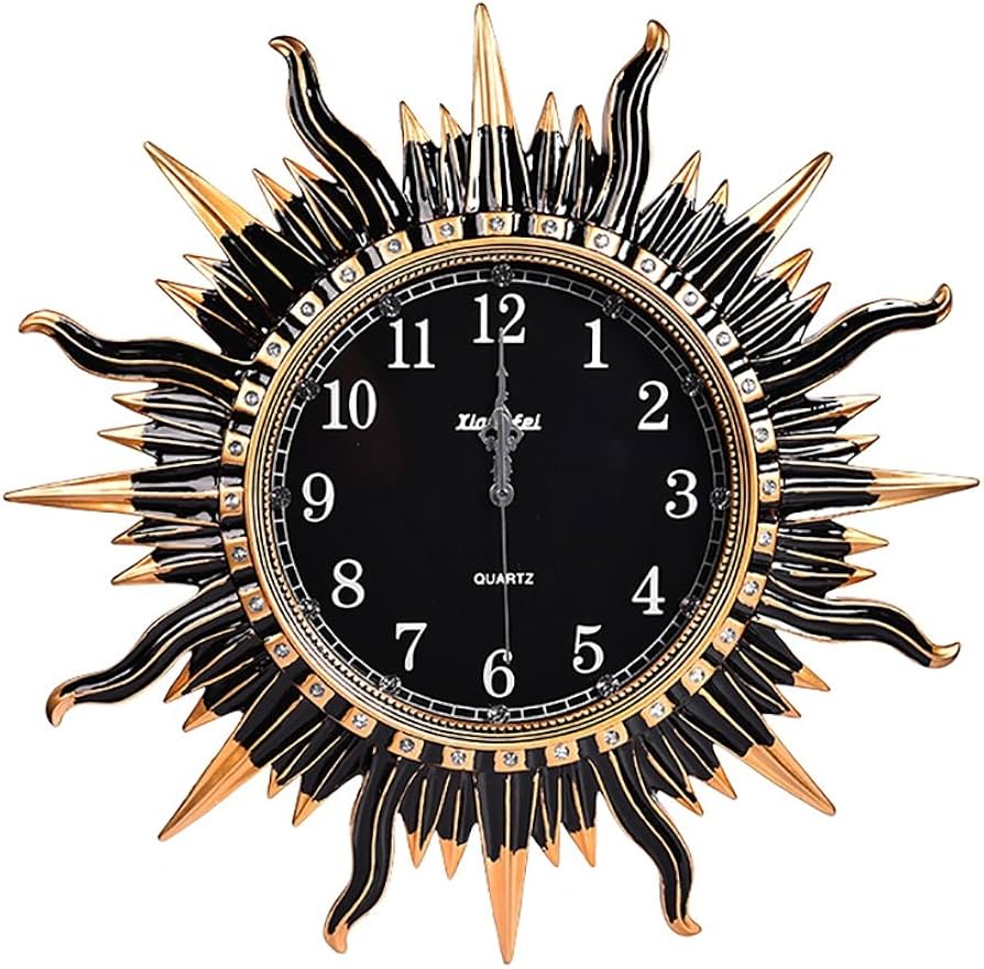 Amazon.co.jp: 壁掛け時計 太陽の形の壁時計20インチのリビングルーム