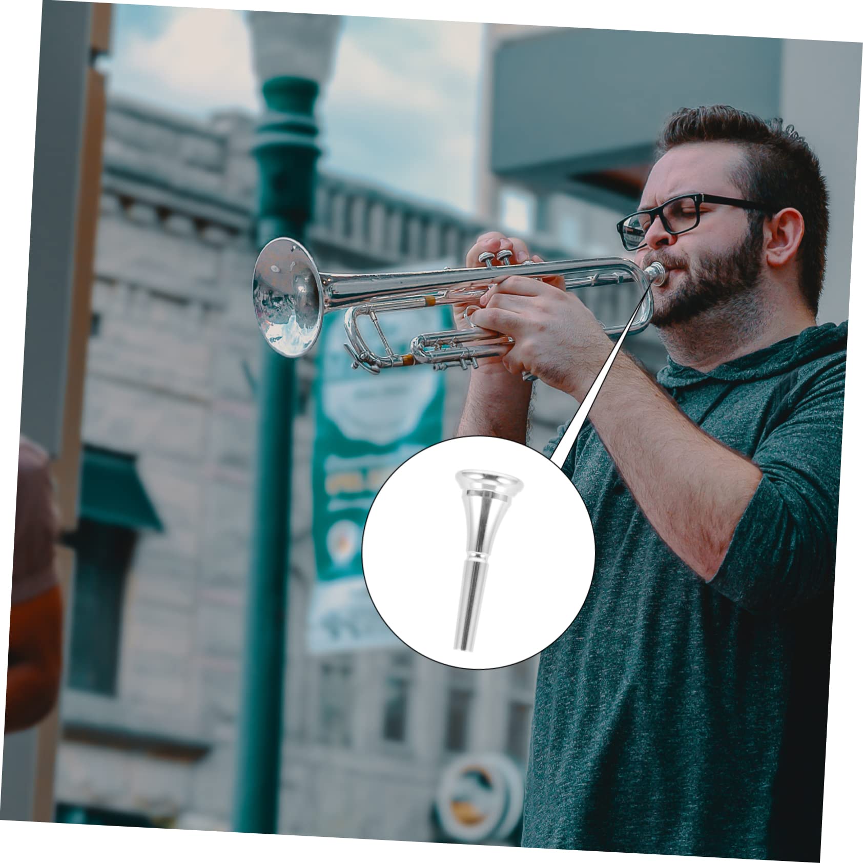 ERINGOGO Elegant French Horn Mouthpiece Replacement for Horn Bugle Trombone Trumpet Longevity