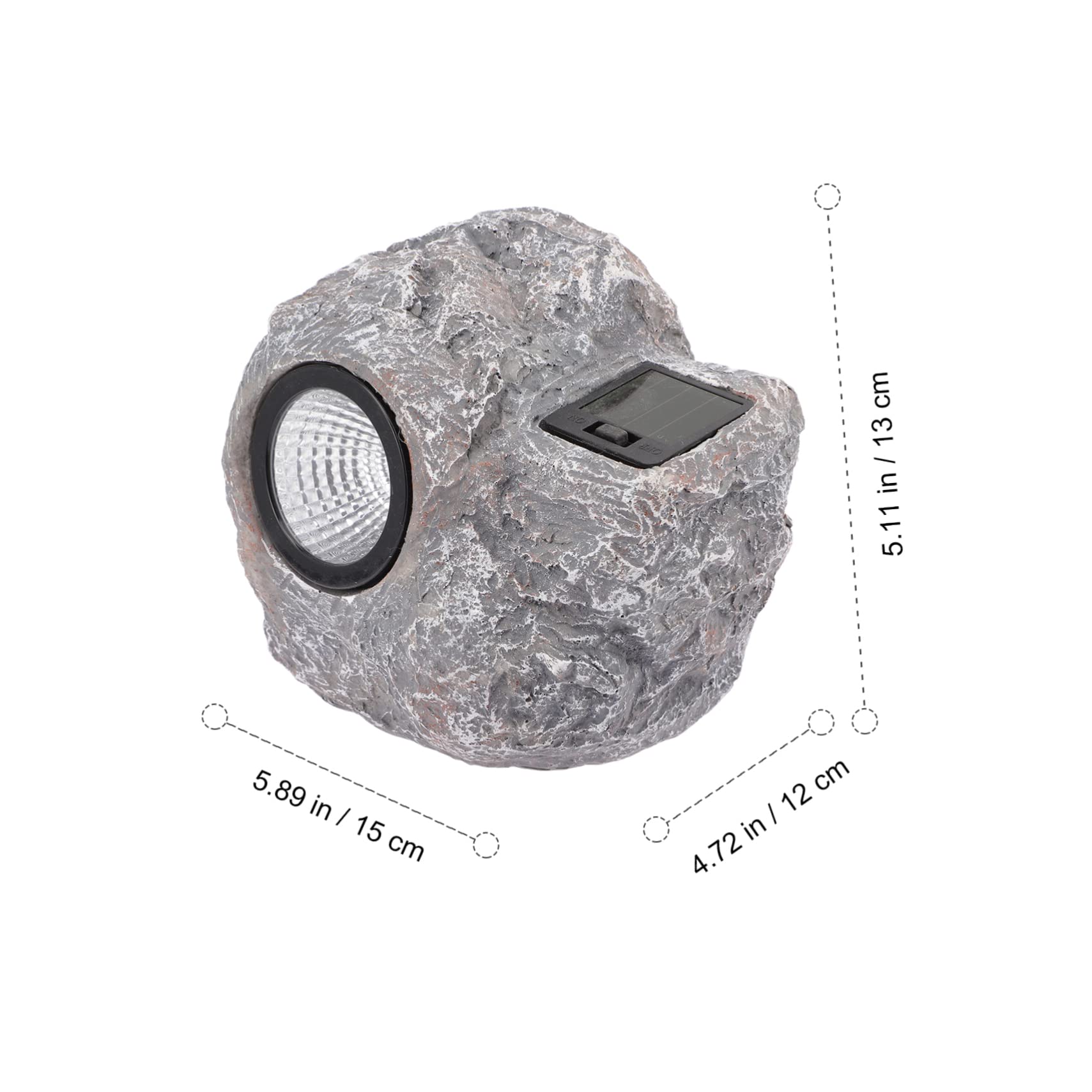 Toyvian Lampada Solare da Giardino Luce Solare per Esterno in Resina a Forma di Pietra Illuminazione Creativa LED per Aiuole e Cortili