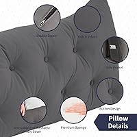 Vista 6 de Almohada de cuña para cama, respaldo triangular grande, almohada de cabecera de cuña, almohadas de respaldo de lectura para sentarse en la cama