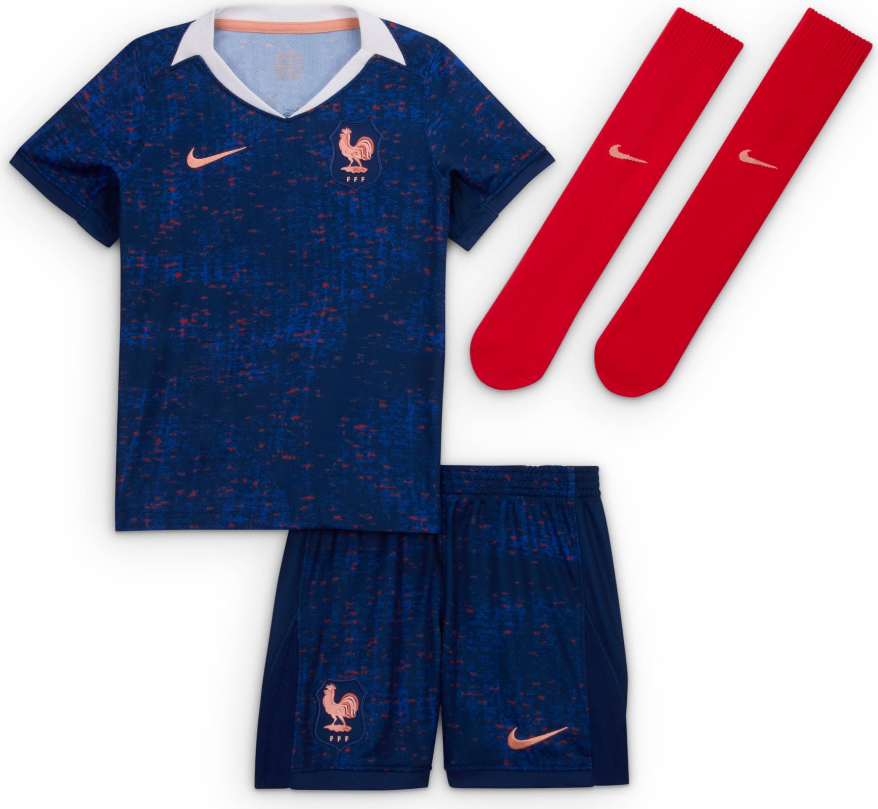 NIKE Zestaw trykotu piłkarskiego Uniseks - dzieci Fff 2025/26 Stadium Home Dreiteiliges Nike Replika Fußballtrikot-set für Jüngere Kinder