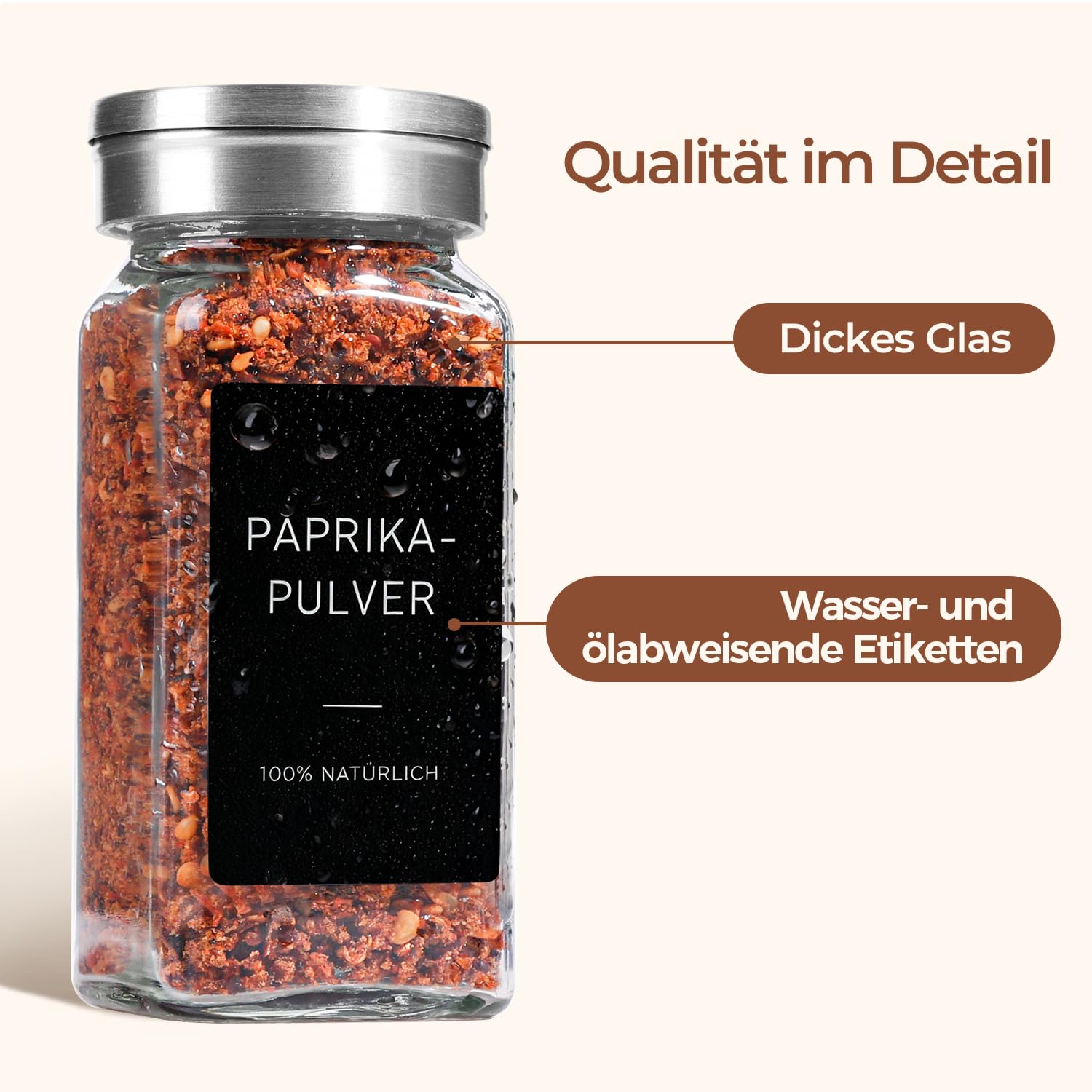 ComSaf Gewürzgläser Eckig mit Etiketten (24×120ml), Gewürzstreuer Glas mit Metalldrehdeckel, Gewürzdosen Edelstahltrichter, Gewürz Organizer, Gewürzbehälter, Spice Jars