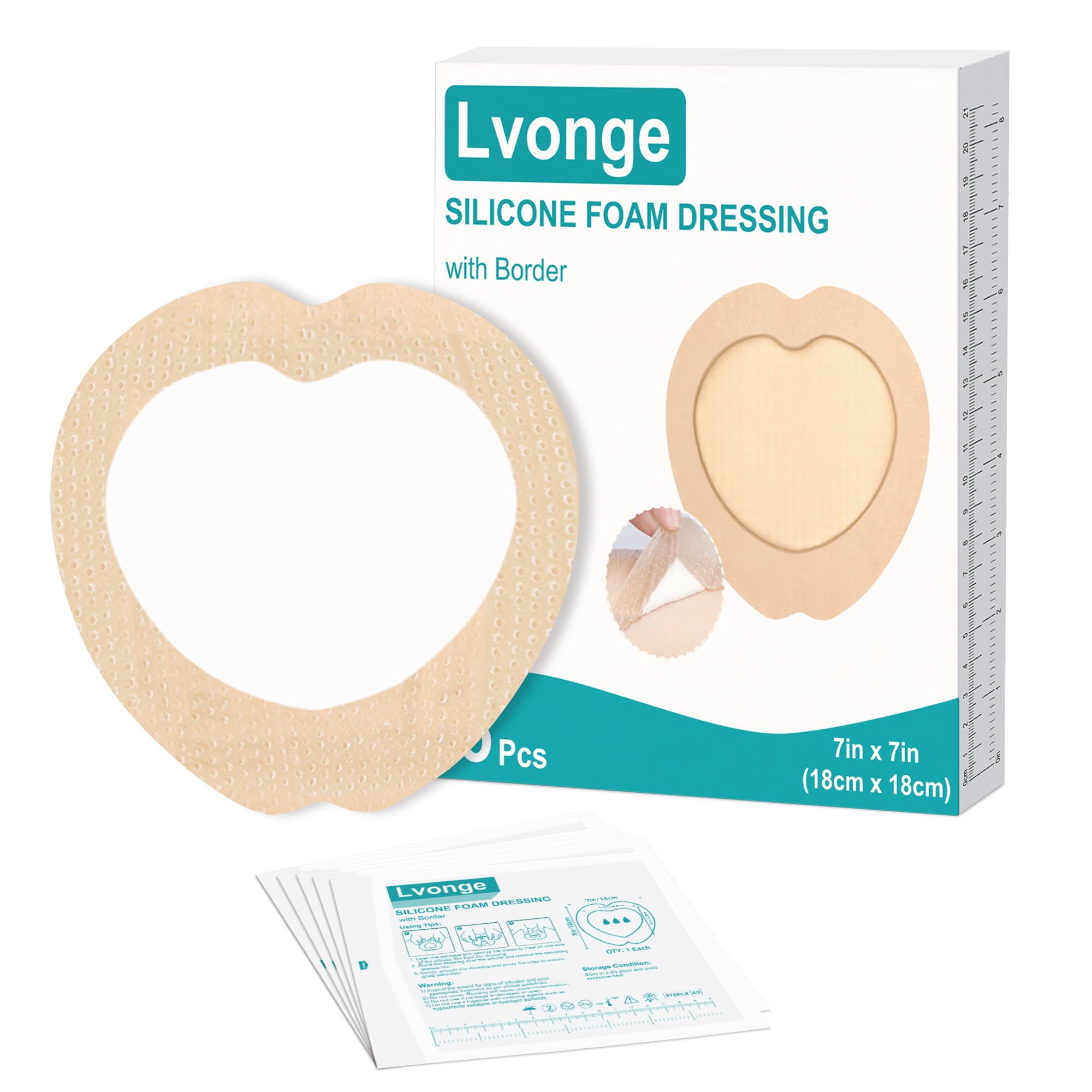 lvonge Sacrum Silicone Foam Dressing