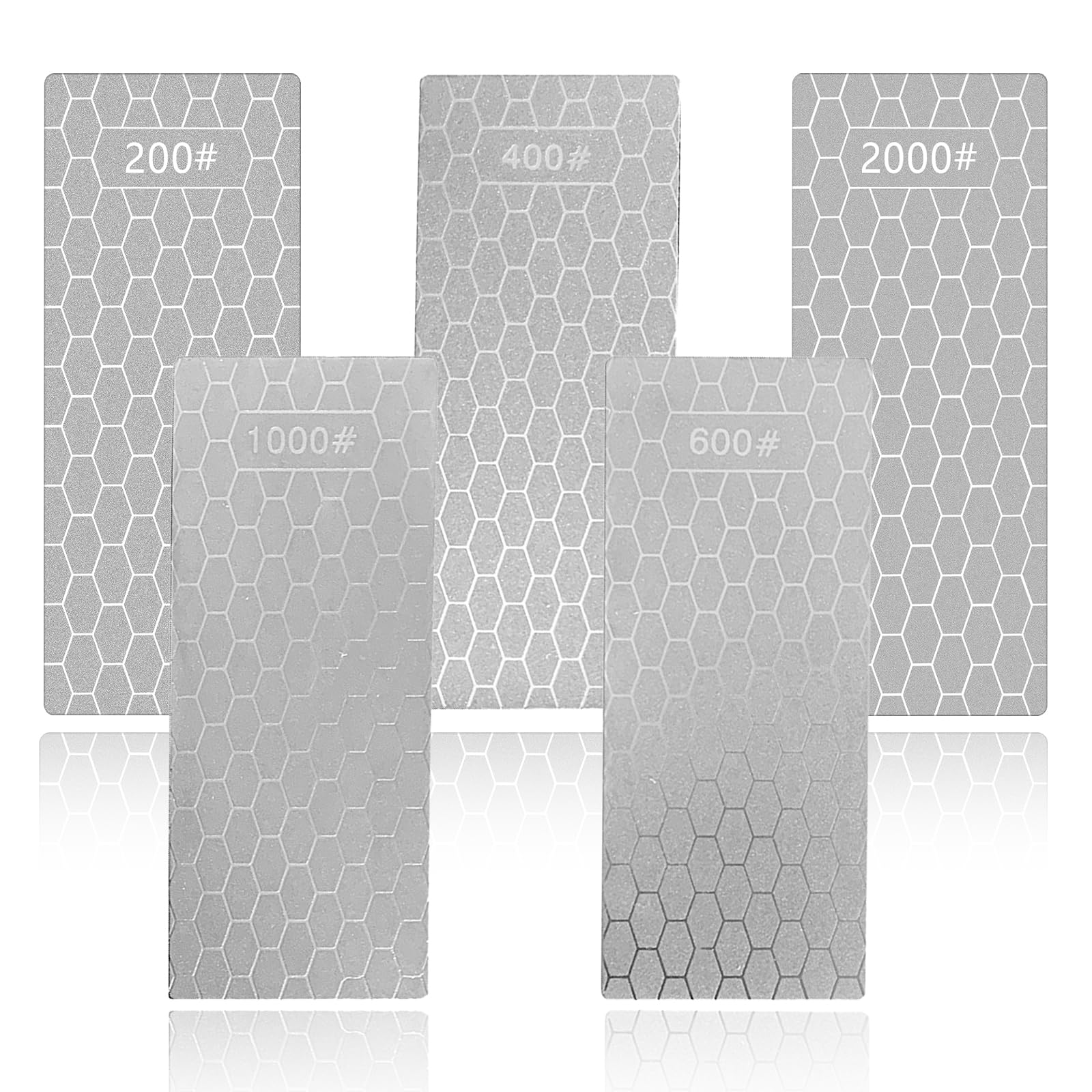 Diamant Schleifstein Set 5-tlg - 200-2000 Körnung Für Messer & Werkzeuge