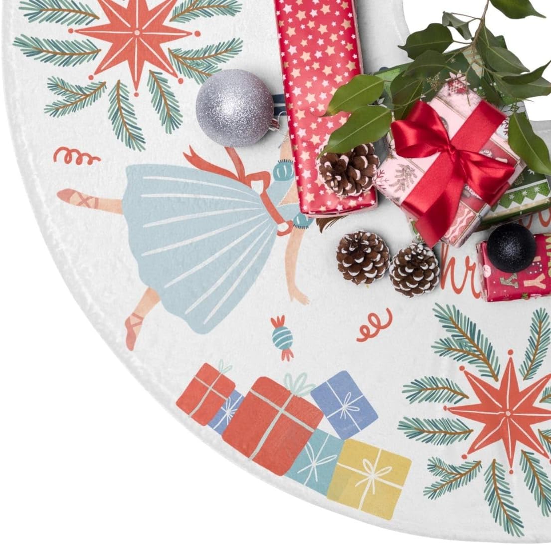 Christmas Tree Skirt, Personalized Christmas Tree Home Decor, Christmas Tree Cover, Custom Tree Skirt, Christmas Decoration (Style 1)