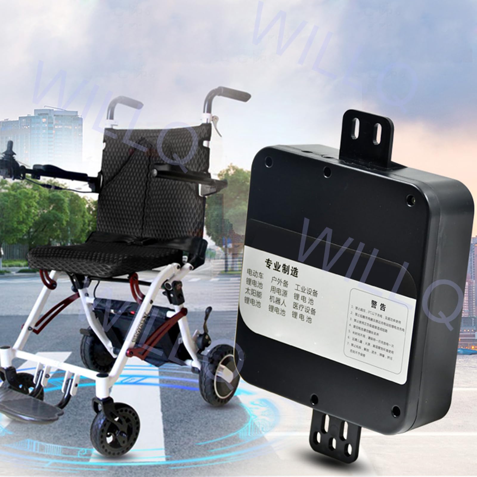 Akumulator do wózka inwalidzkiego elektrycznego 24 V 10 Ah 12 Ah 12,8 Ah Akumulator litowo-jonowy do ładowania Akumulatory kwasowo-ołowiowe 24 V z ładowarką i wtyczką GX20