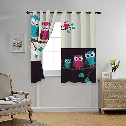 Miniatura 3 de YANFENQI Cortinas para Sala Elegantes Modernas Nursery Grommet Short Sound Proof Curtains for Doorway Pantry Curtain 85Inch Width by 108Inch