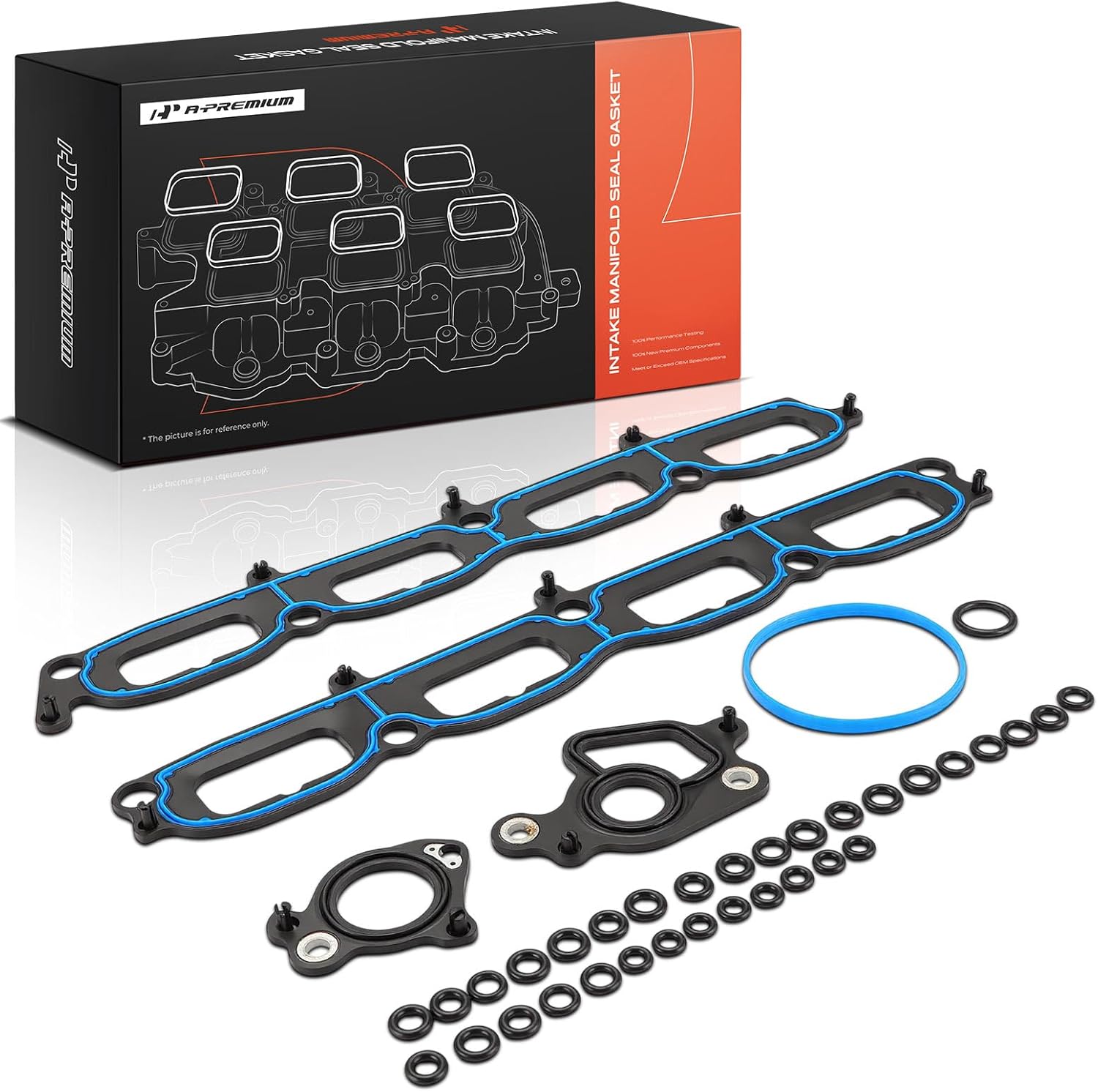 A-Premium Lower Engine Intake Manifold Gasket Set Compatible with Ford, Lincoln Car, Expedition 2005-2014, F-150 2004-2010, F-250 F-350 Super Duty 2005-2010, Mark LT, Navigator, SOHC V8 5.4L