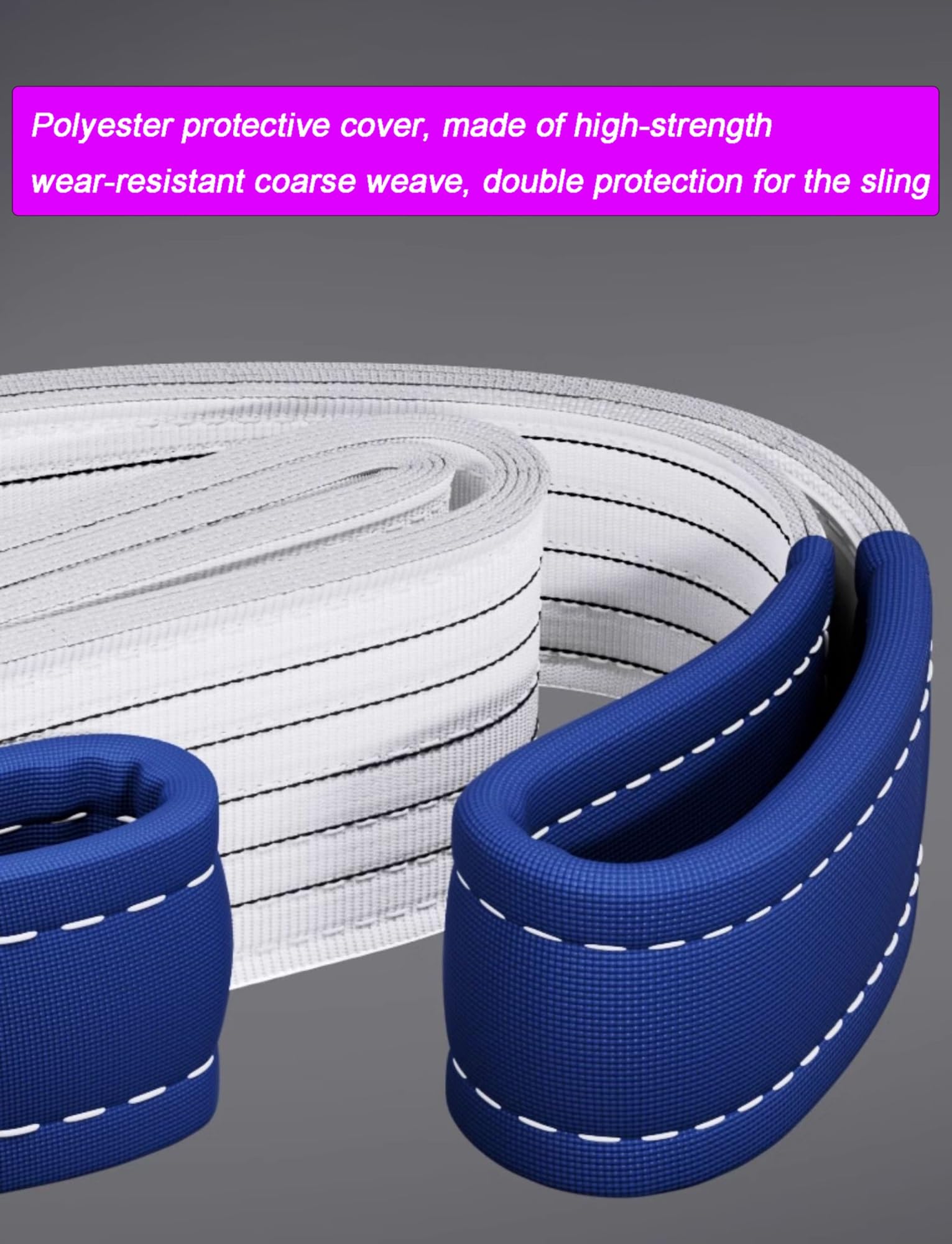 Hebeschlingen – Hochleistungs-Gurtband in Mehreren Größen | for industrielles Heben, Kranmontage, Baumpflegearbeiten und Autoabschleppen(10T-6.6ft)