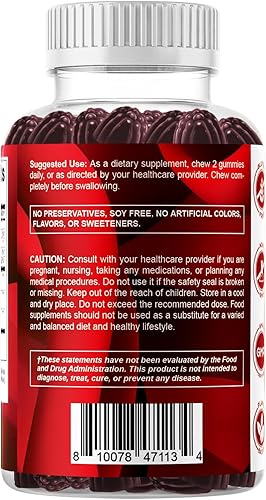 Miniatura 9 de Vitamatic Gomitas de cereza ácida con semillas de apio - 4000 mg equivalentes por porción (de extracto 101 400 mg)