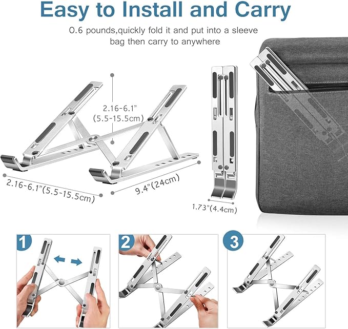 Soporte Ajustable para Laptop de Aluminio T Legend miniatura 8