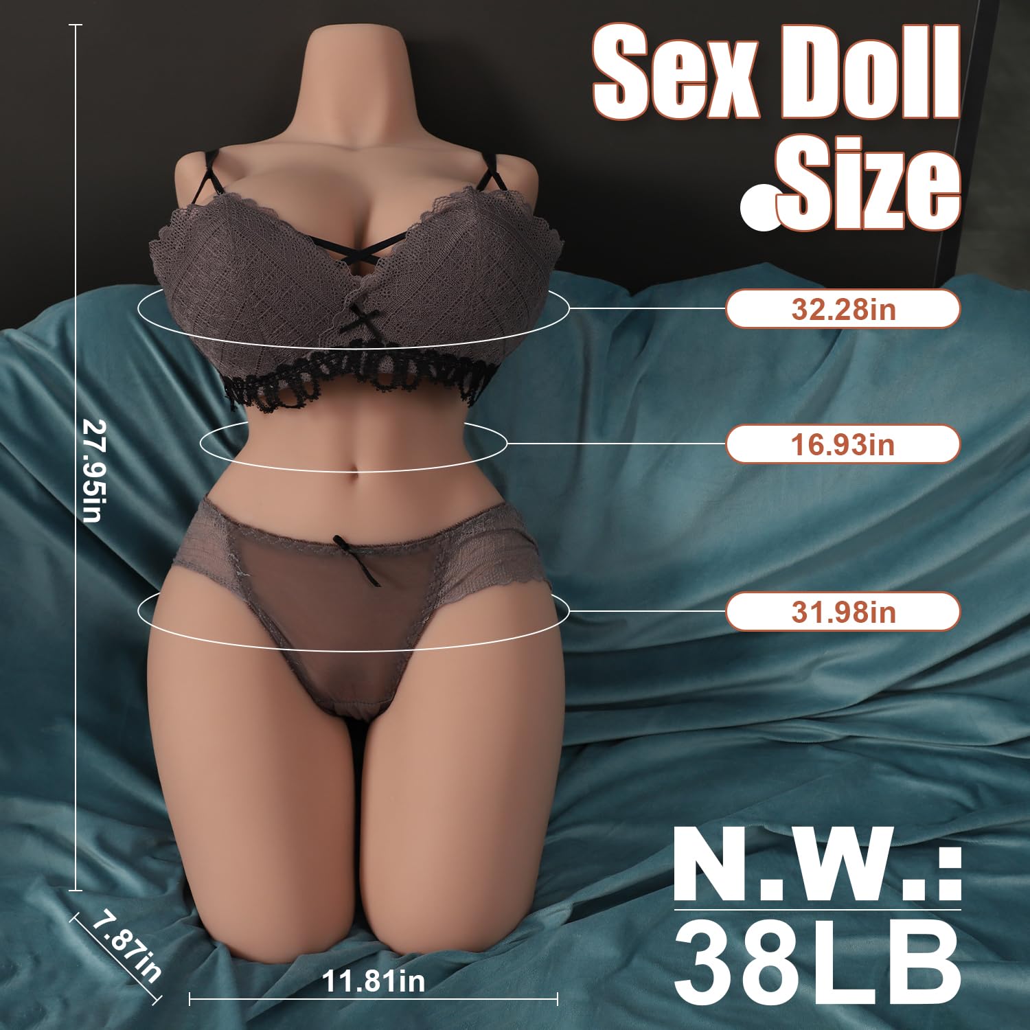 Amazon.com: VIVSEPUM 38LB Life Size Sex Doll Men Male Masturbator Full Size  Sex Doll Torso Realistic Big Boobs Pussy Ass Butt Female Adult Sex Toy  Vagina Anal Breasts Sex Toys Men 38