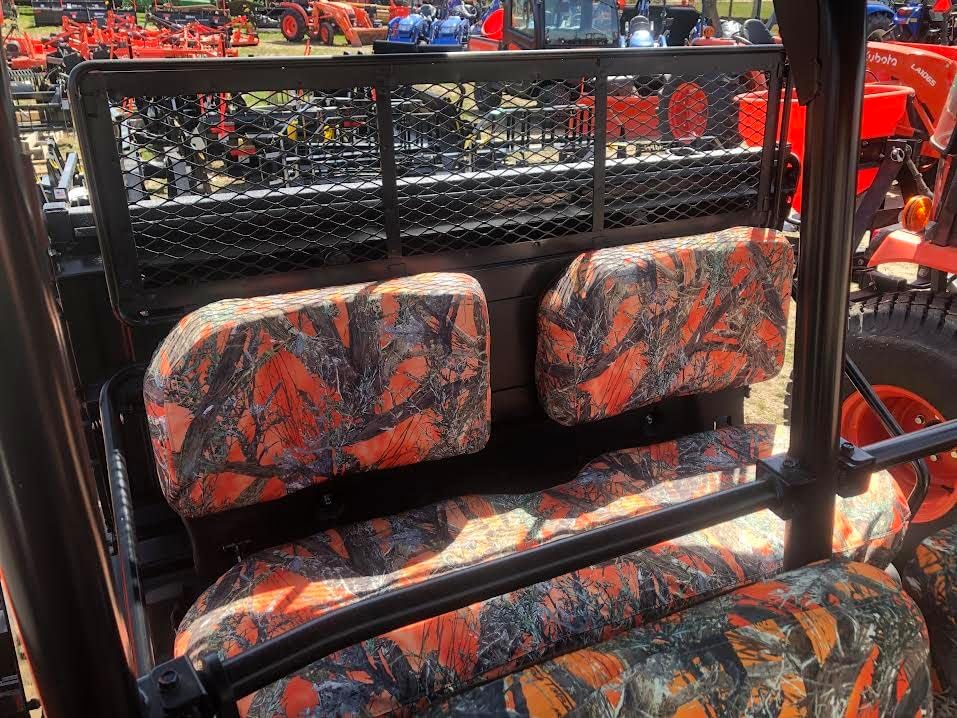 Durafit Seat Covers, for 2015 and Newer Kubota RTV X1140, Seat Covers for Front and Rear Seats Made in Orange Camouflage Waterproof Endura