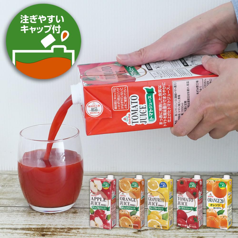 Amazon.co.jp: ゴールドパック トマトジュース 1L ×6本 : 食品・飲料・お酒
