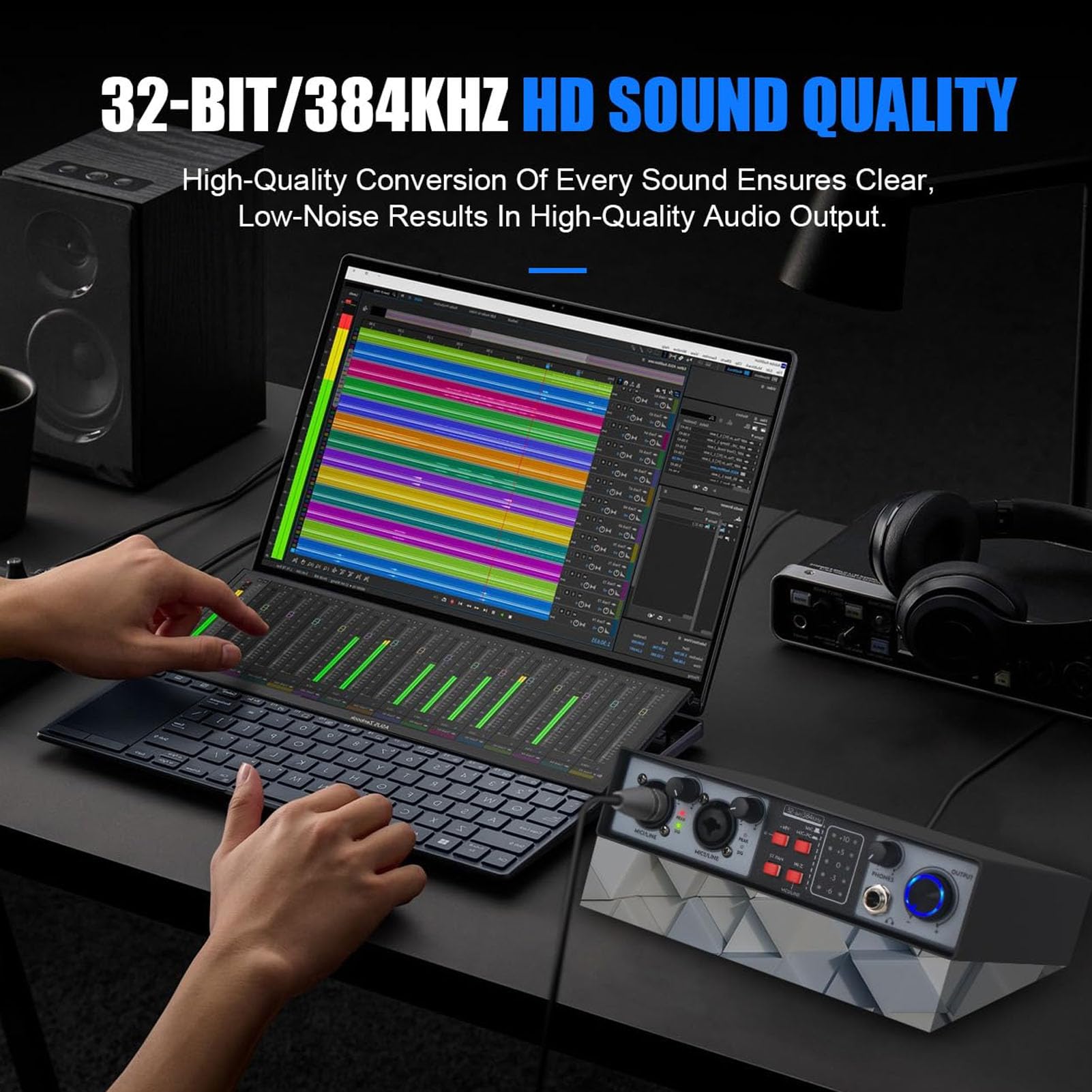 Tissting Console Di Missaggio Audio 2 In 2 Out Digitale - Per Esecuzioni Dal Vivo, Registrazione Strumenti, Conferenze Online E Produzione Video Con Interfaccia Audio Professionale