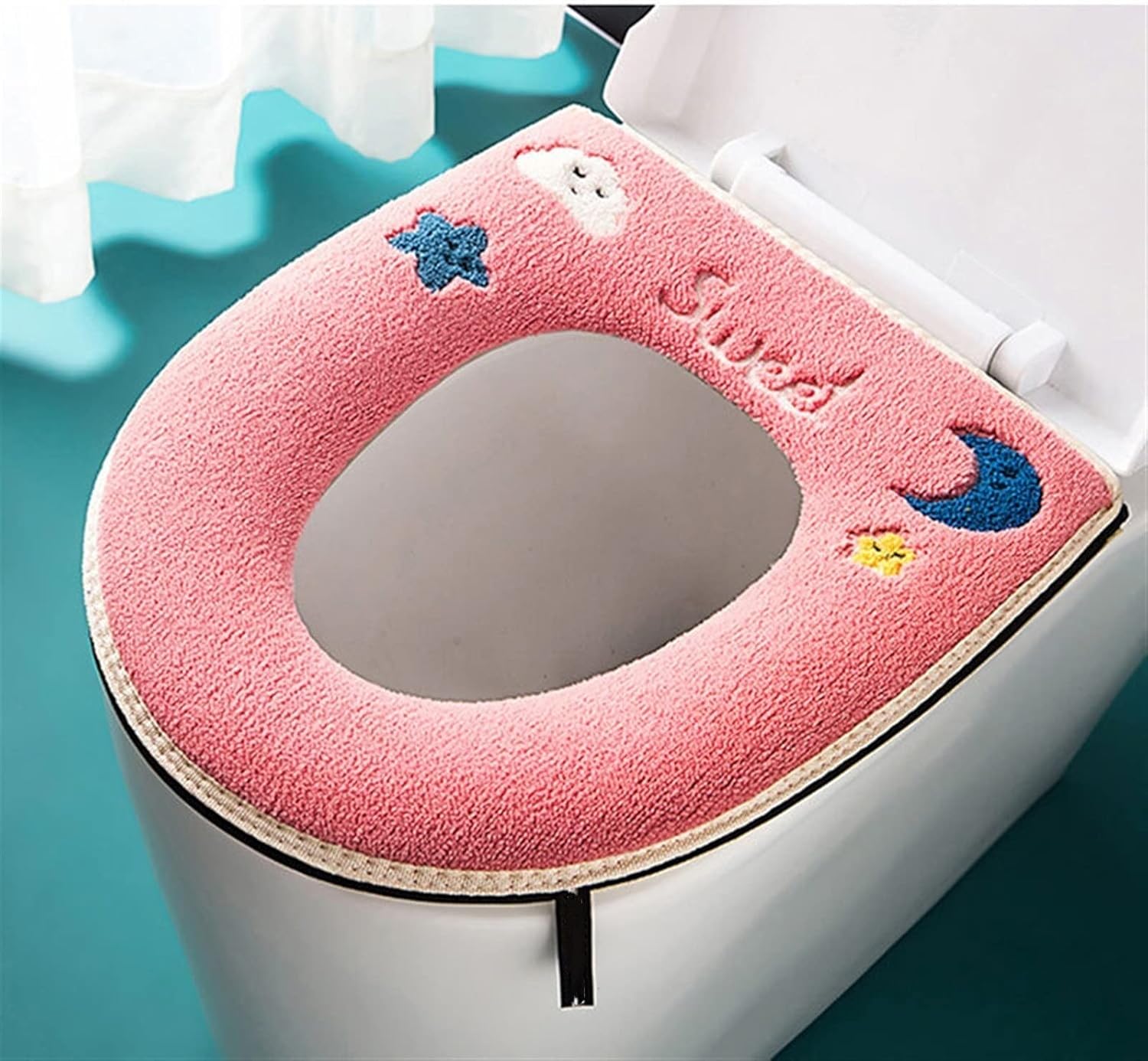 Toilet Seat Cover Household Paste Type Universal Summer Toilet Zipper with Soft Seat Cushion Toilet seat