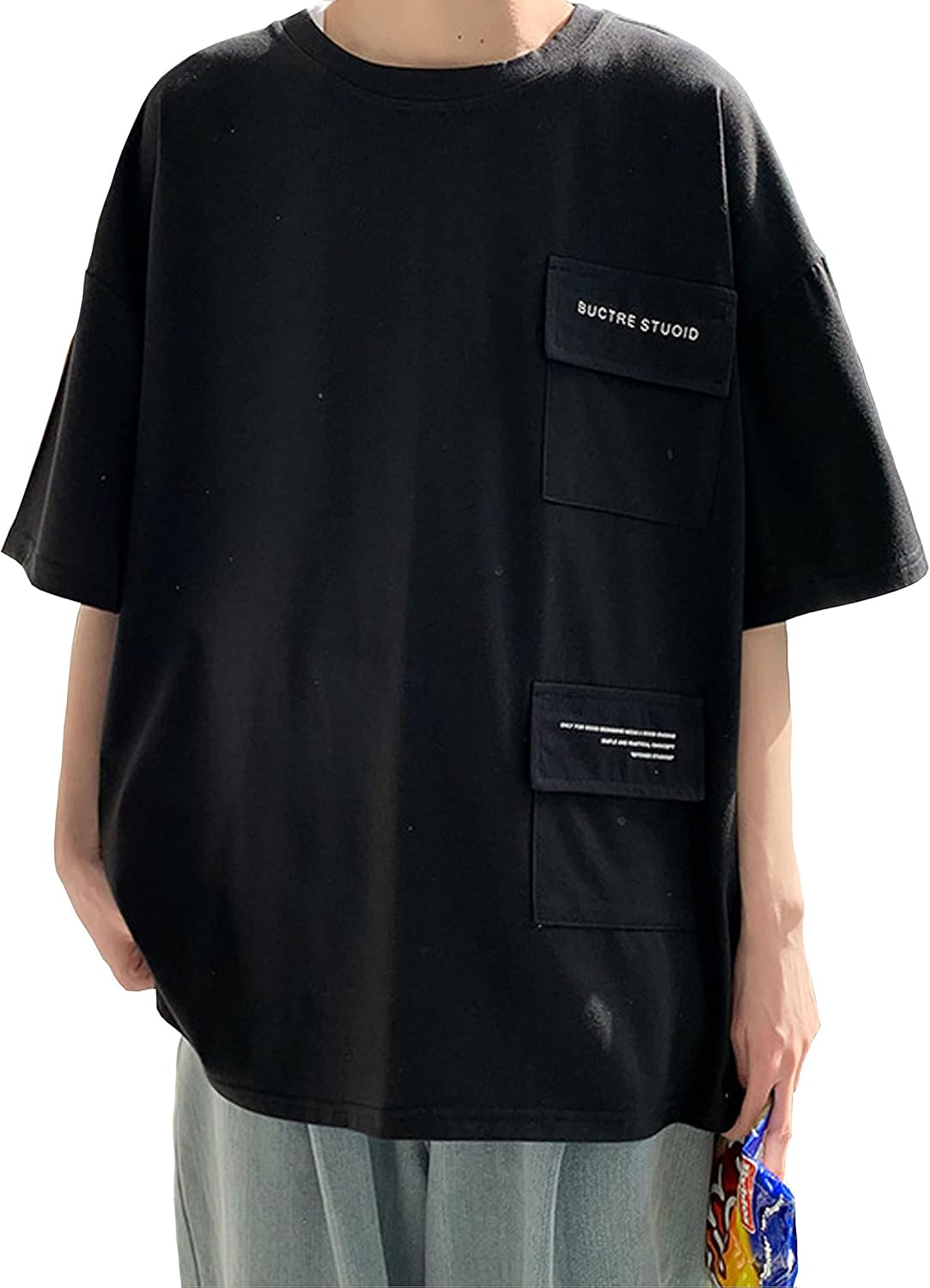 夏服 メンズ 半袖tシャツ綿 ポケット夏カジュアル きれいめ おしゃれション丸襟 柔らかい快適tシャツ 白 黒 大きいサイズ 薄手 カジュアル 激安通販ショッピング