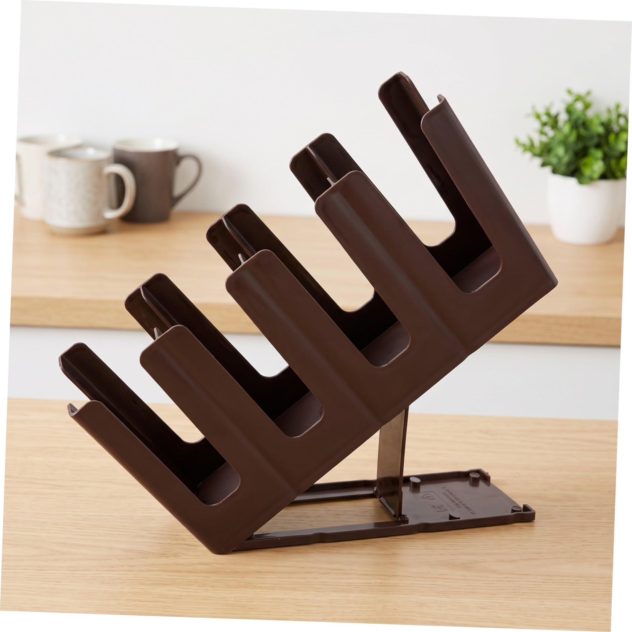 Sosoport Soporte para Tazas de Café de Mostrador con 4 Compartimentos