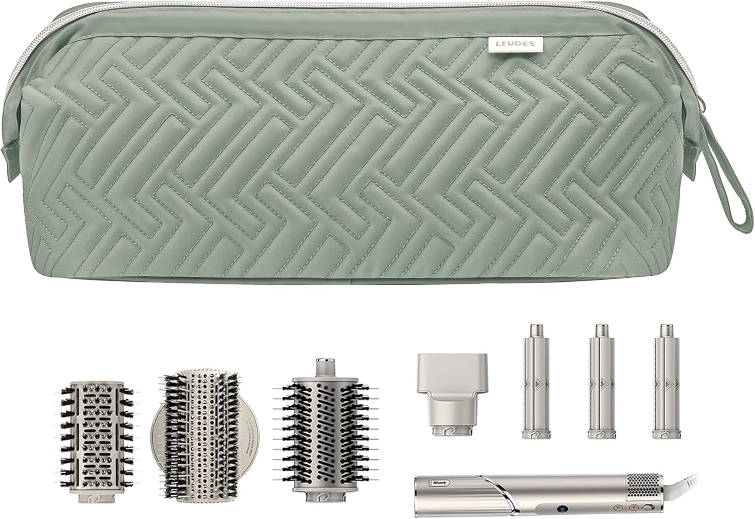 Leudes Hair Tools Travel Bag for Shark Flexstyle Carrying Case Portable Shark Hair Air Wrap Dryer Case Waterproof Dustproof Flat Curling Iron Travel Organizer (Sage Green) - Image 6