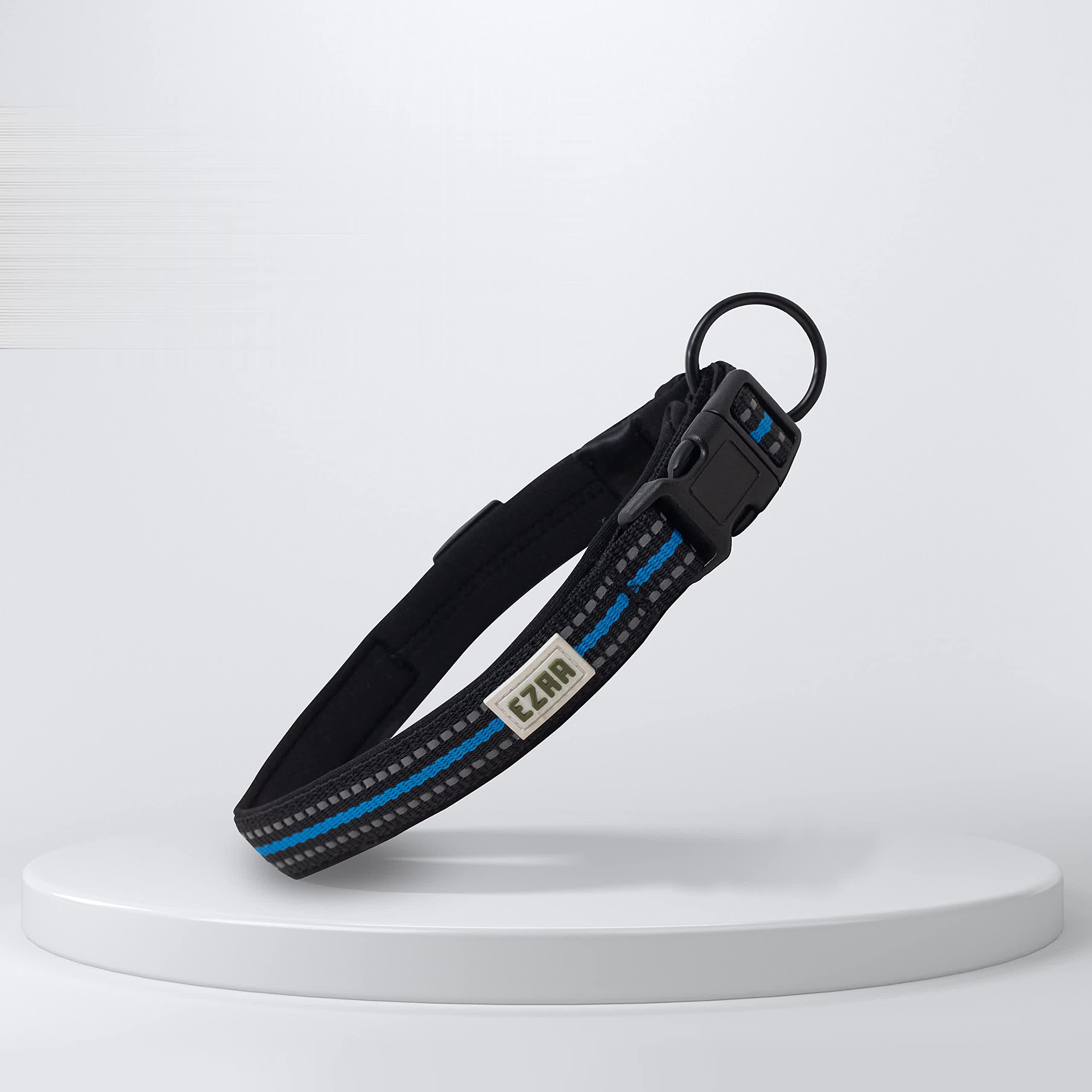 Ezra Hart Padded Dog Collar Blue - Size 65 (B094SWY17J) Amazon Price History, Amazon Price Tracker
