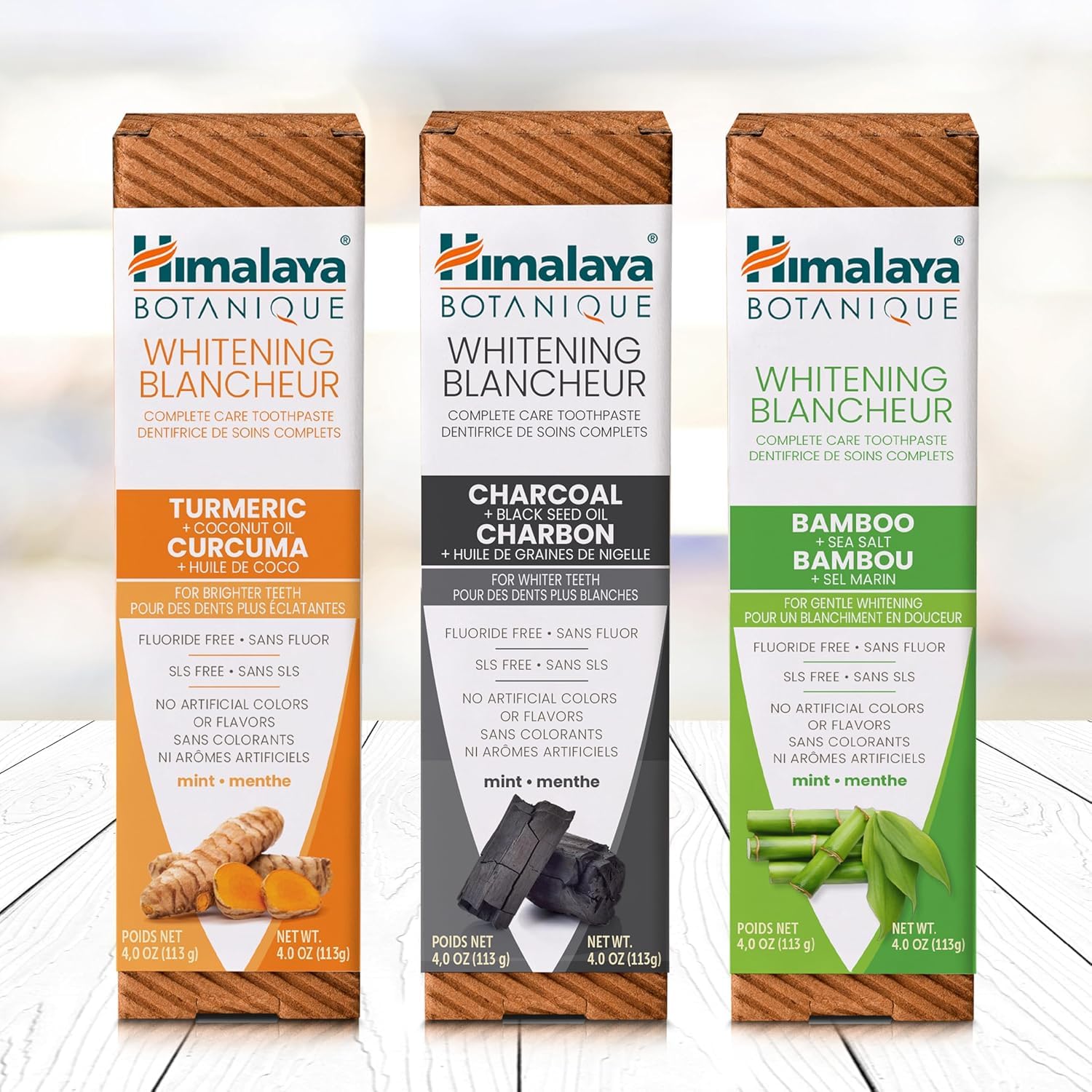 Himalaya Botanique Wybielanie Anti-Plaque Zębów Pasta z Węgiel Drzewny + Olej z Czarnych Nasion, 113 g